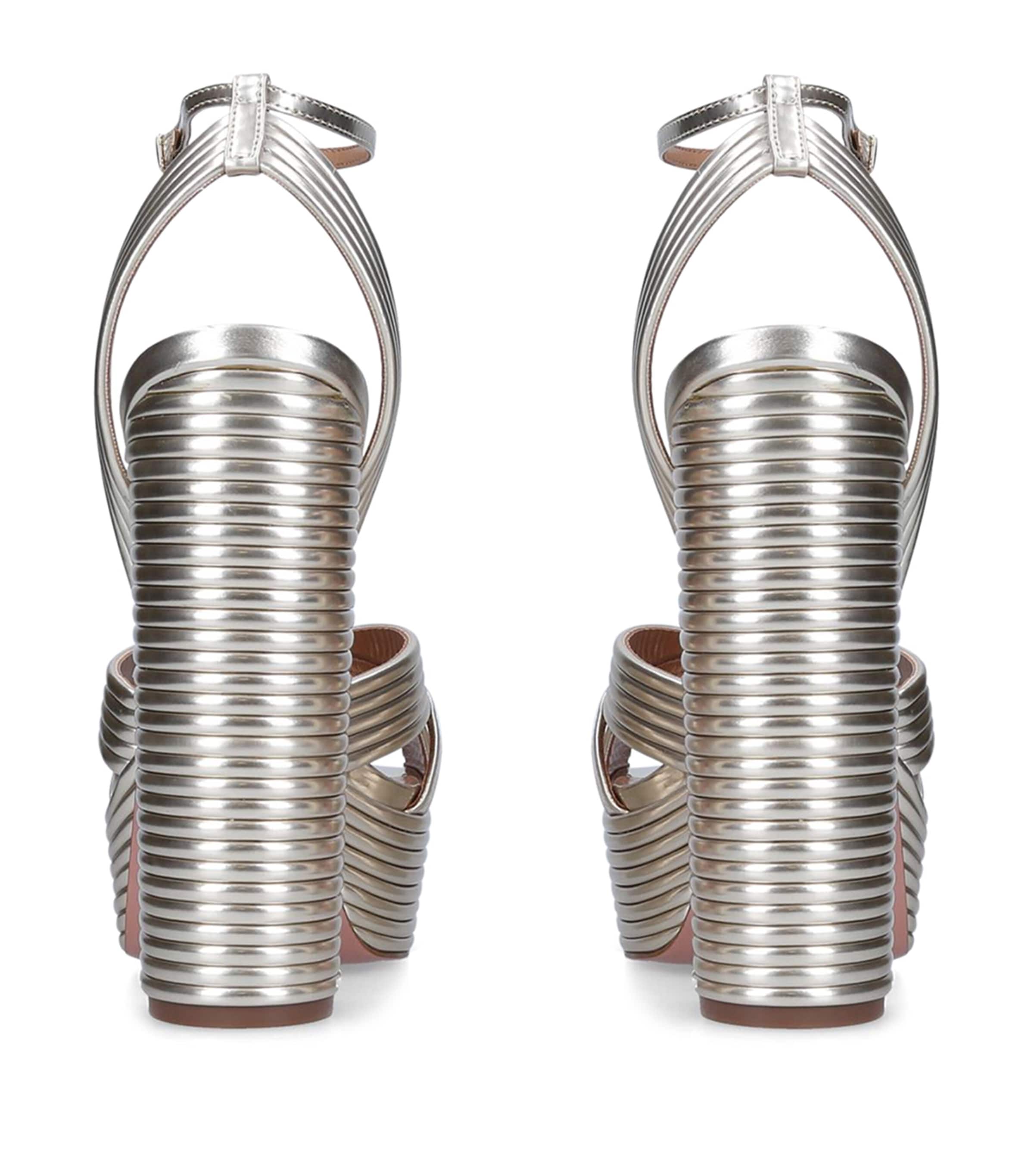 Metallic Sundance Platform Sandals 140 GOLD Image 2