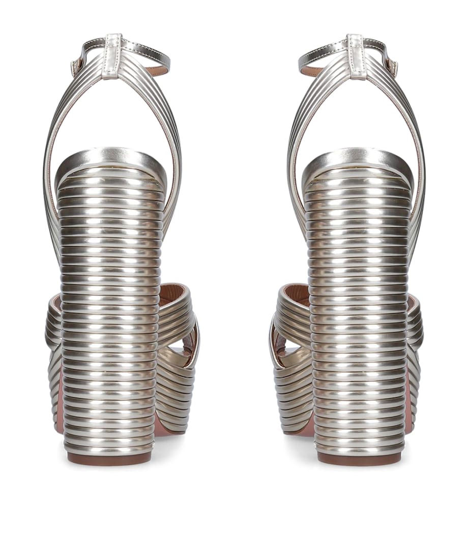 Metallic Sundance Platform Sandals 140 GOLD Image 2