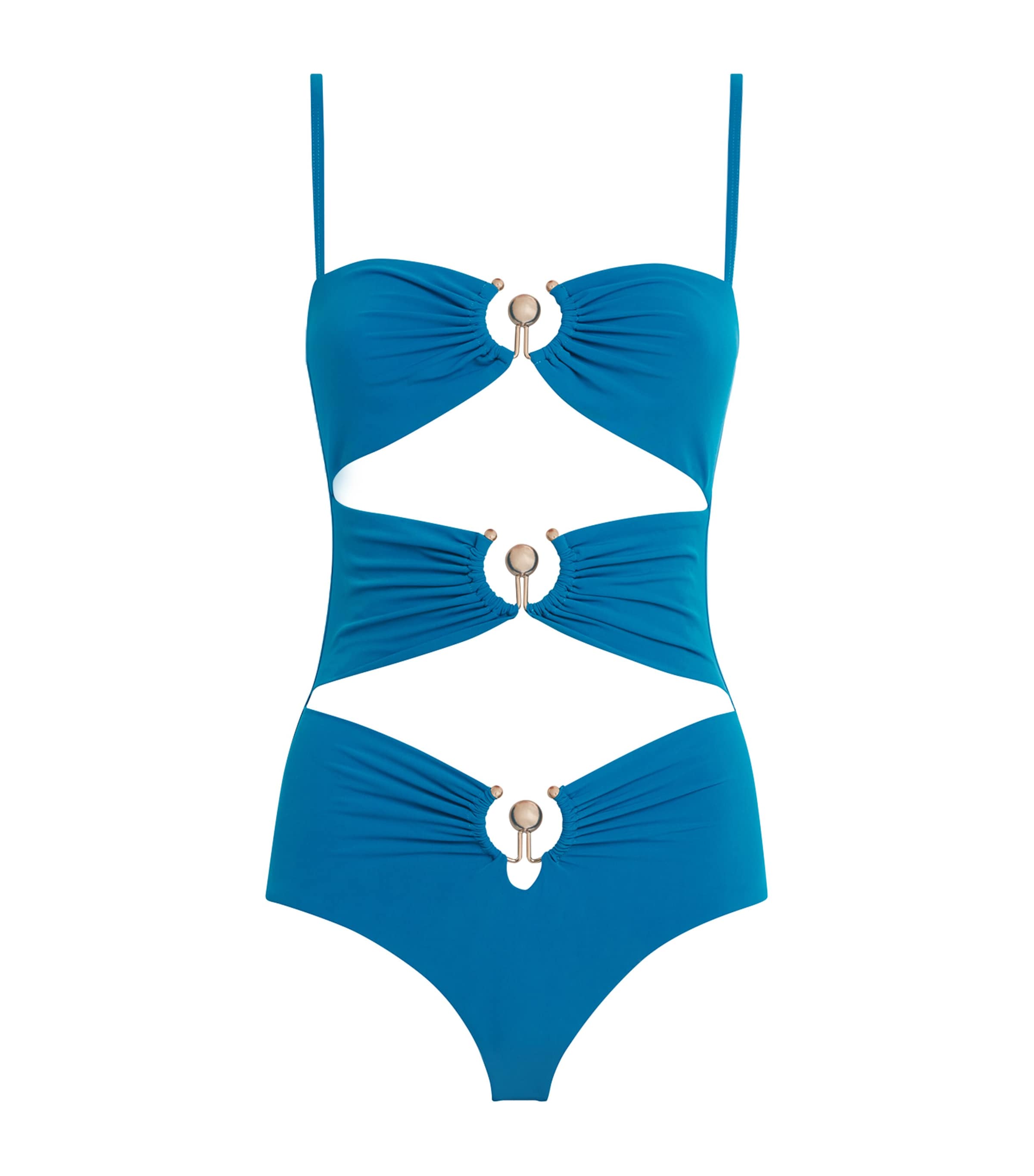 【ETRO】cutout プリント ホールターネック swimsuit Christopher Esber Cut-Out Orbit Swimsuit | Harrods US