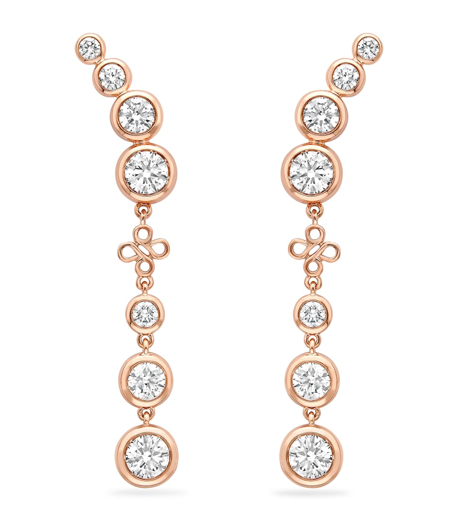 Rose Gold and Diamond Long Beach Earrings ROSE GOLD Image 1