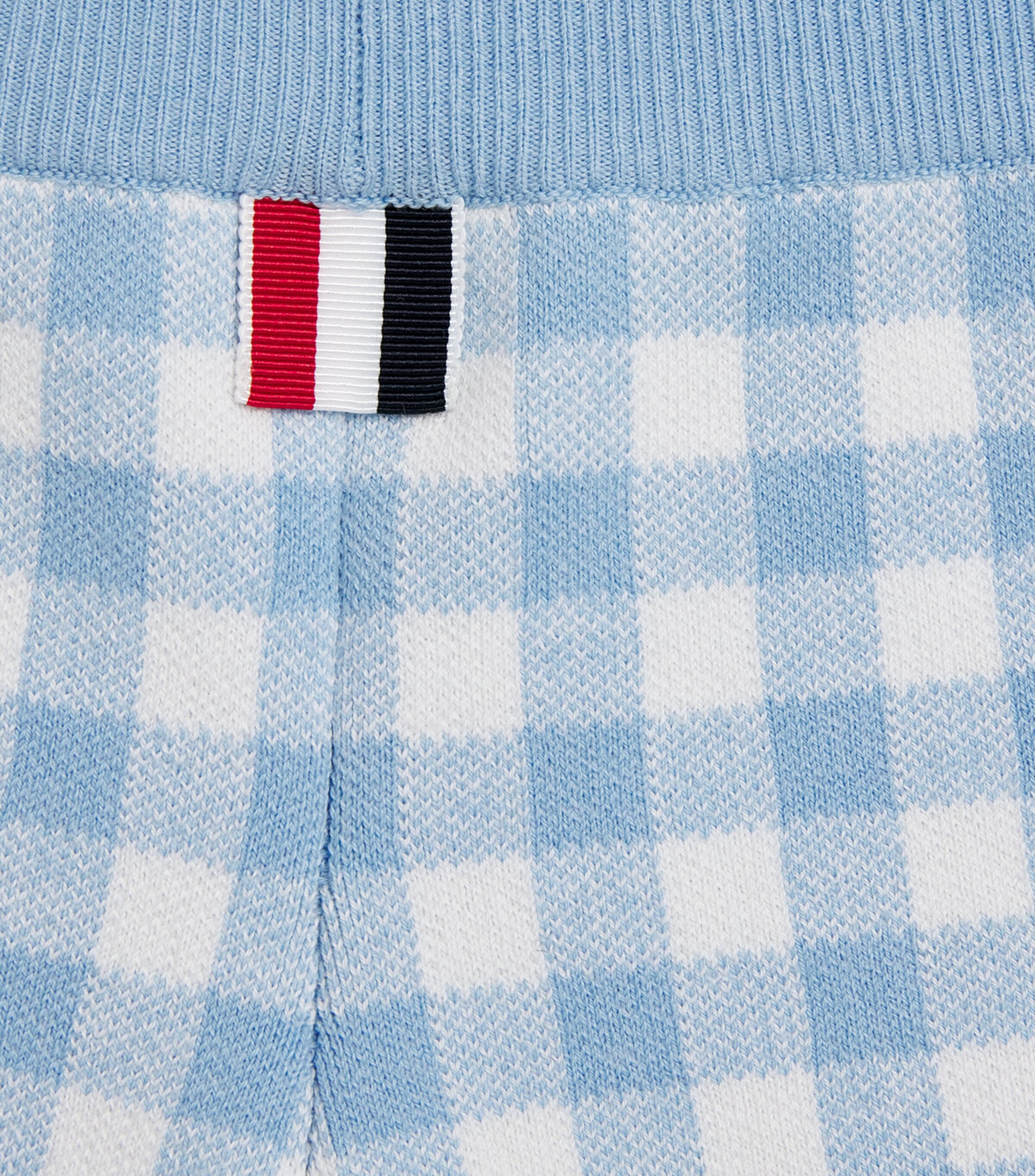 Thom Browne Kids Gingham Split-Hem Shorts (2-12 Years) Light Blue Image 3