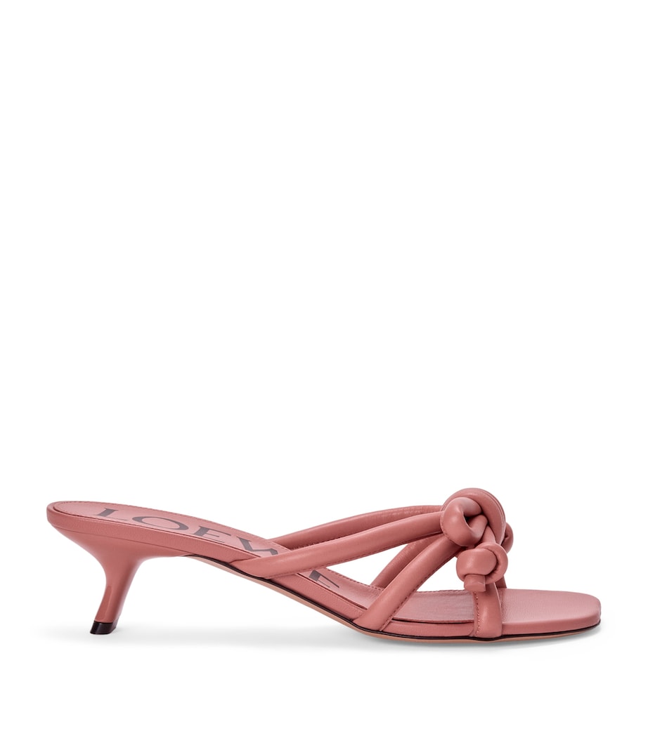 LOEWE Lambskin Flamenco Knot Mules 45 Blush Image 1