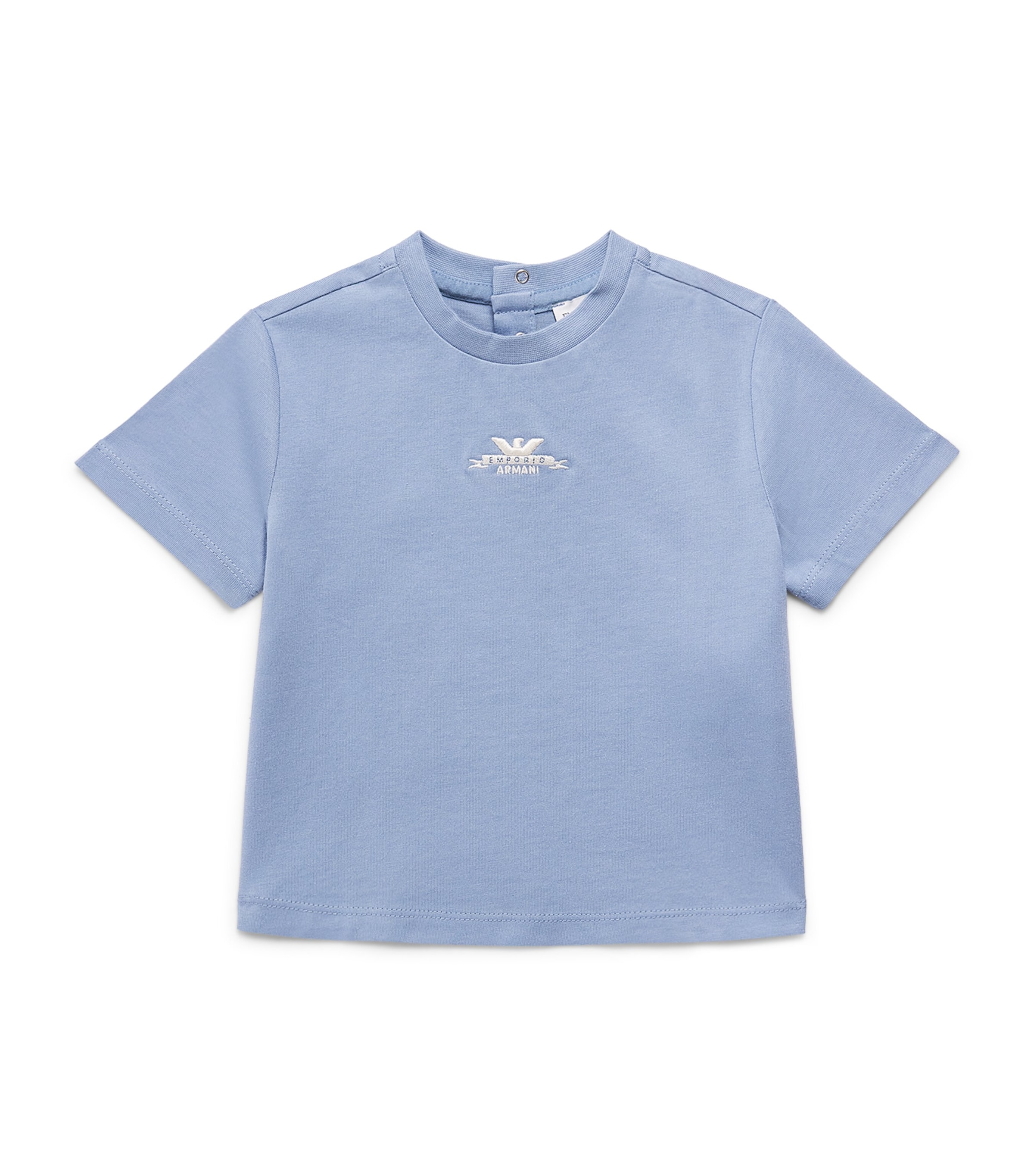 Emporio Armani Kids Embroidered Logo T-Shirt (6-36 Months) Troposphere Image 1