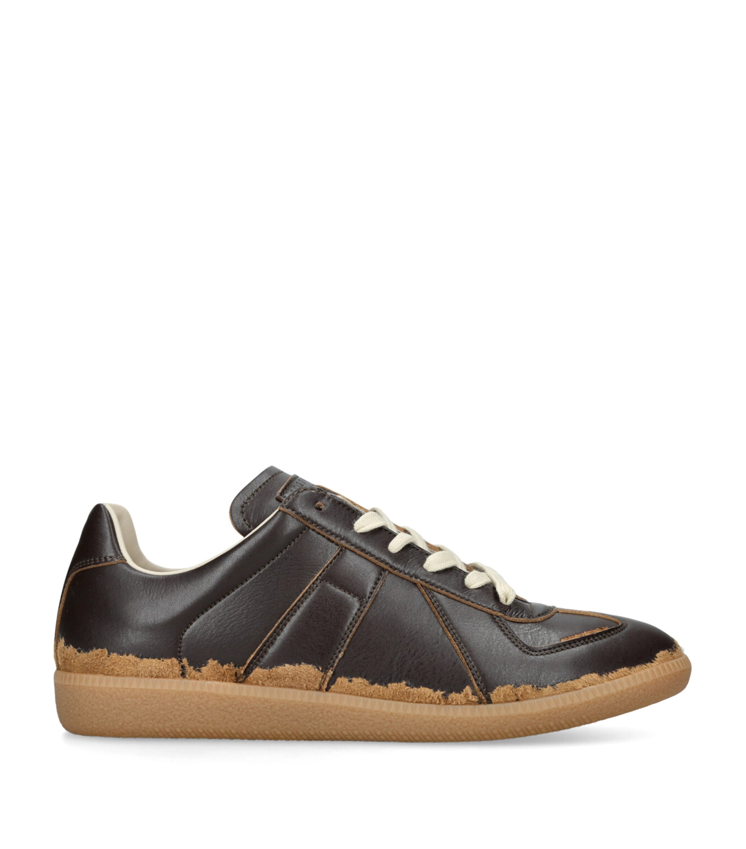 Maison Margiela Distressed Replica Sneakers Dark Brown Image 1