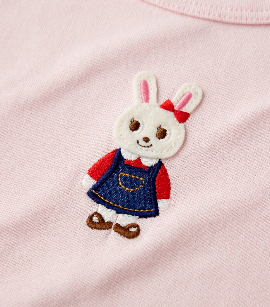 Miki House Cotton Bunny Appliqué T-Shirt (2-5 Years) Image 4