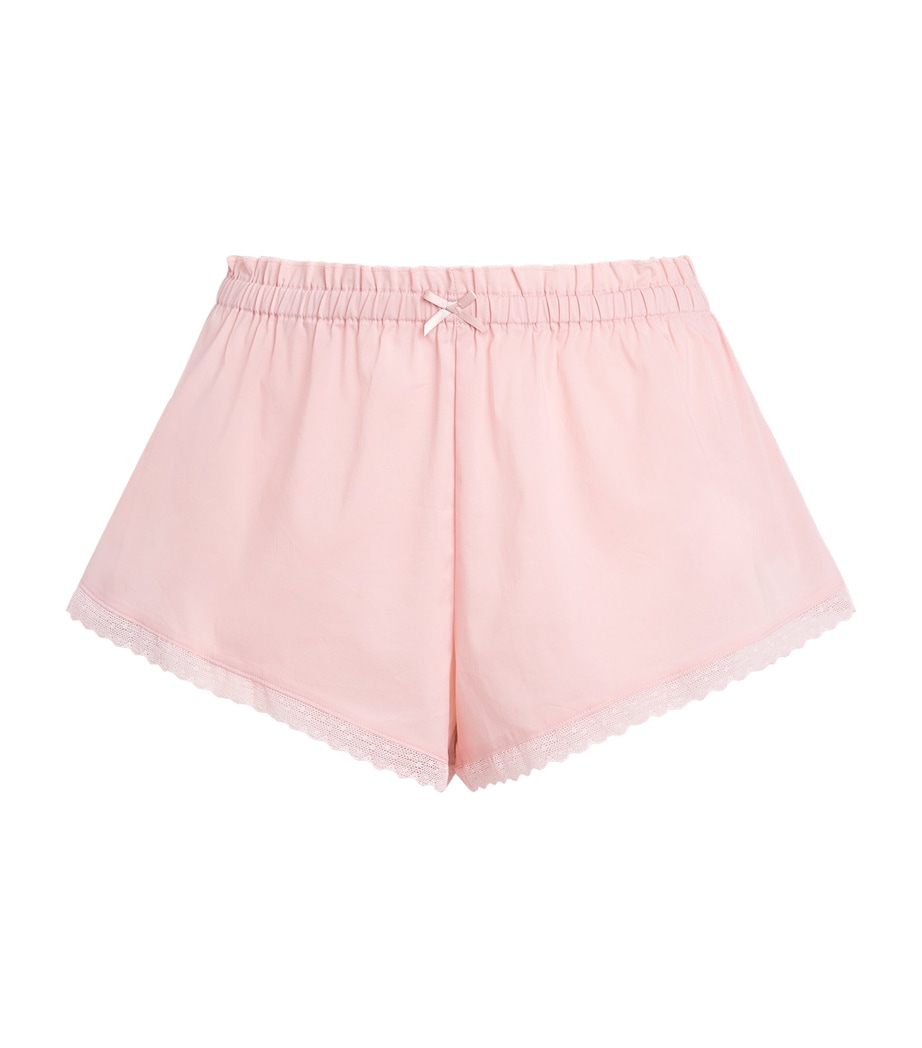 Skims Womens Cotton-Blend Poplin Apparel Shorts Dusty Pink Image 1