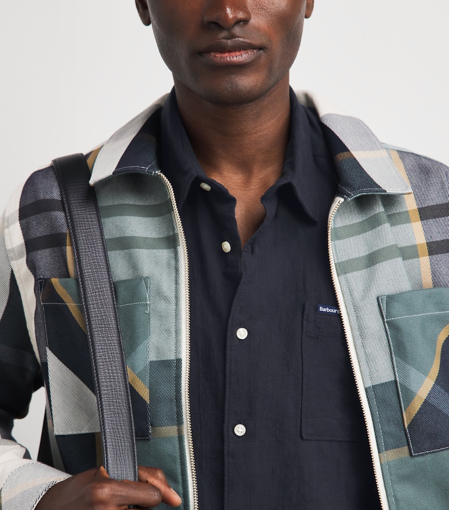 Barbour Mens Cotton Ripstop Kingswood Shirt Dark Navy Image 3