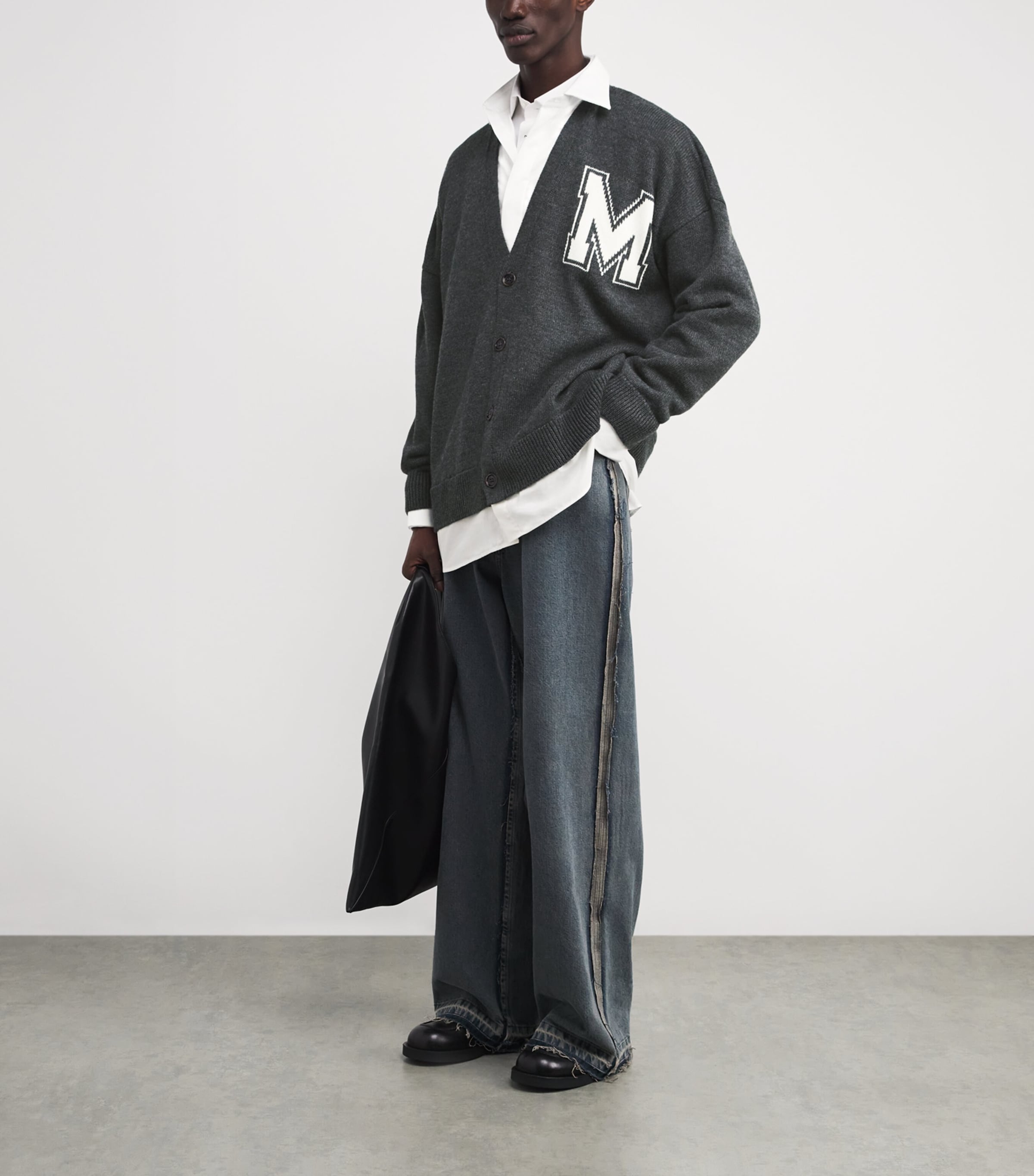 Wool Varsity Cardigan 855M Image 2