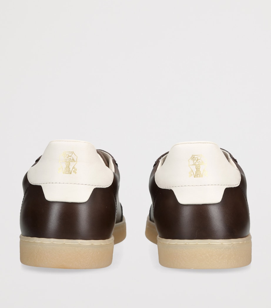 Leather Sneakers DARK BROWN Image 2