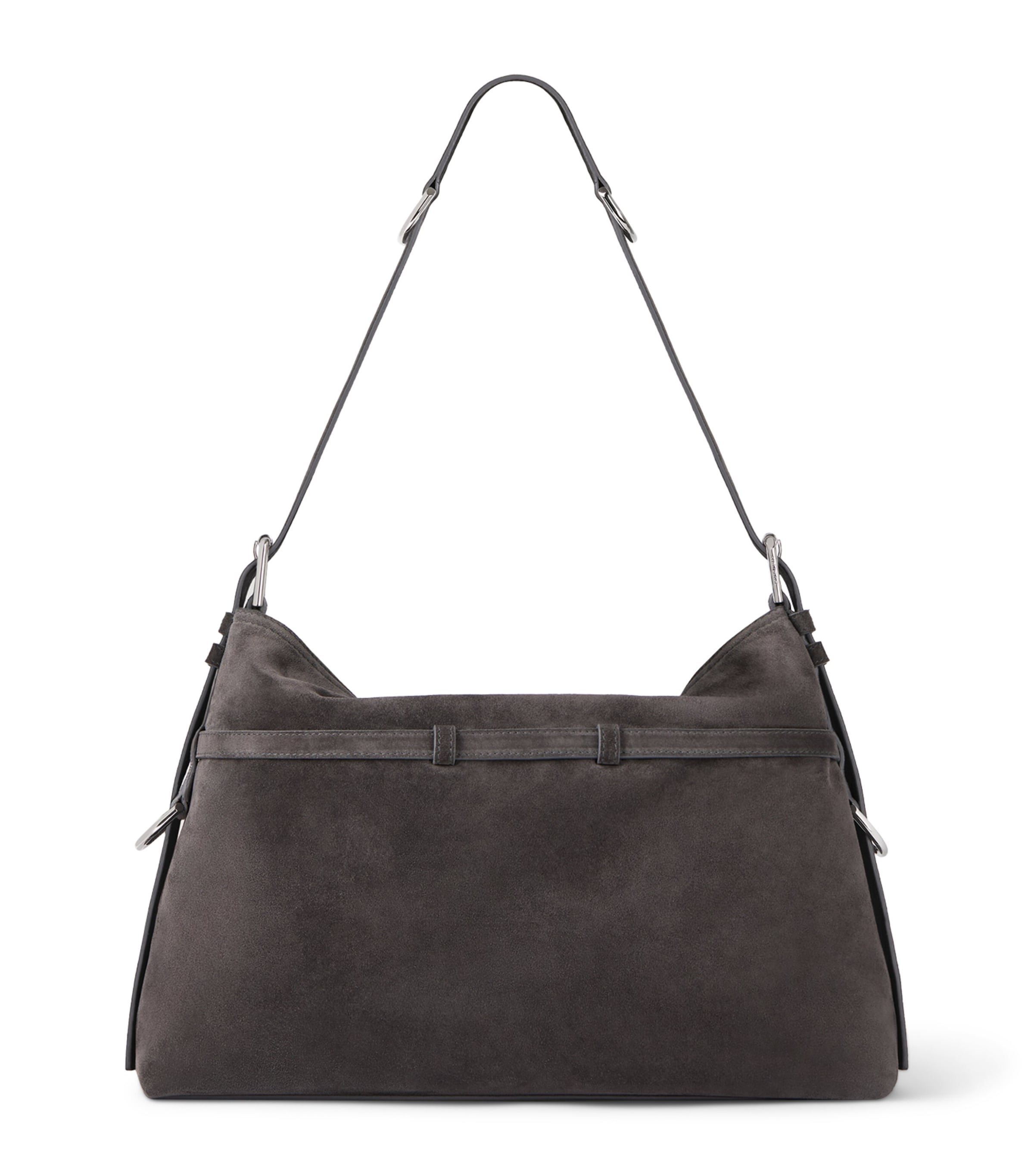 Givenchy Medium Suede Voyou Shoulder Bag Dark Grey Image 1
