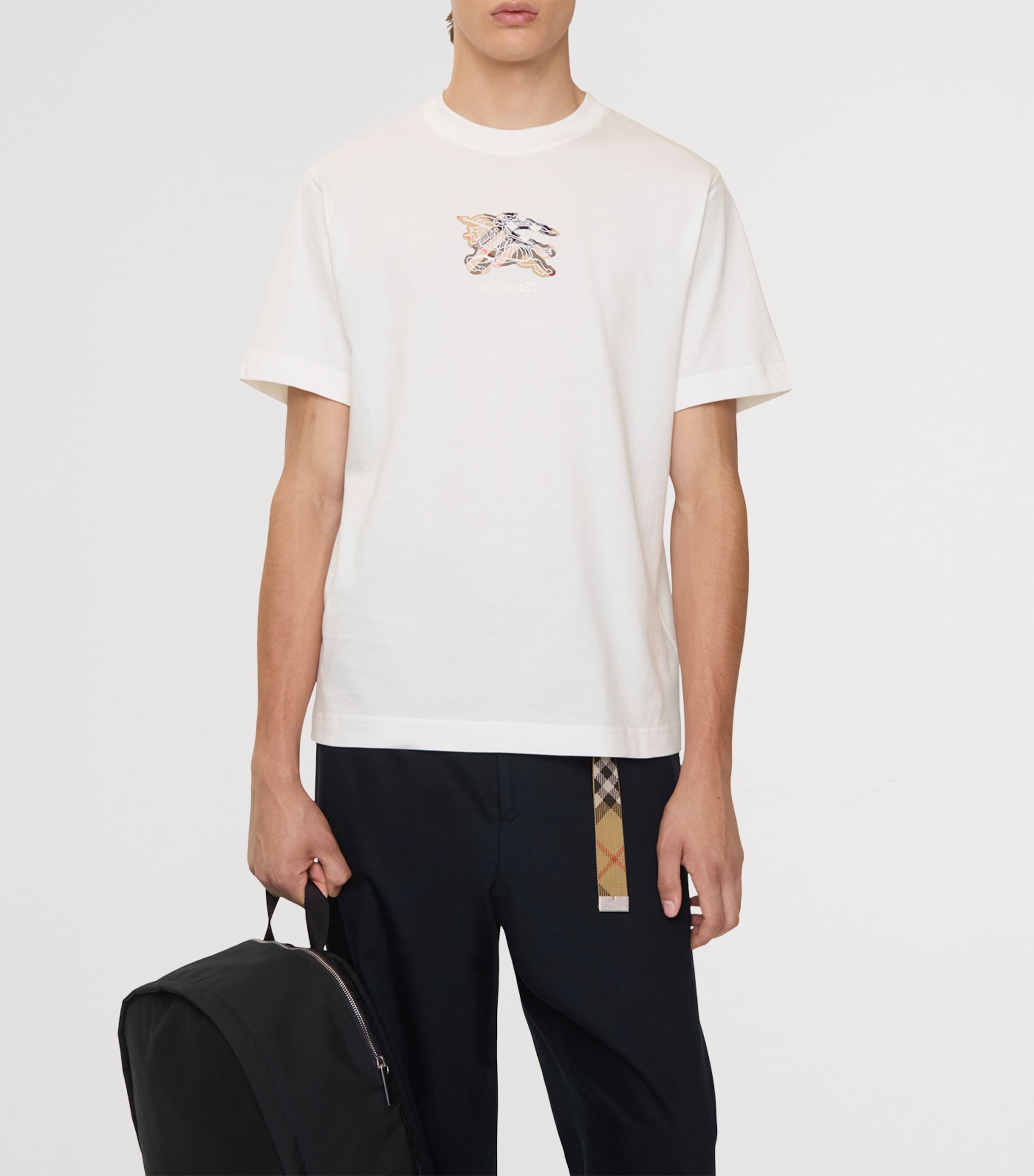 Cotton EDK Check T-Shirt CHALK Image 2