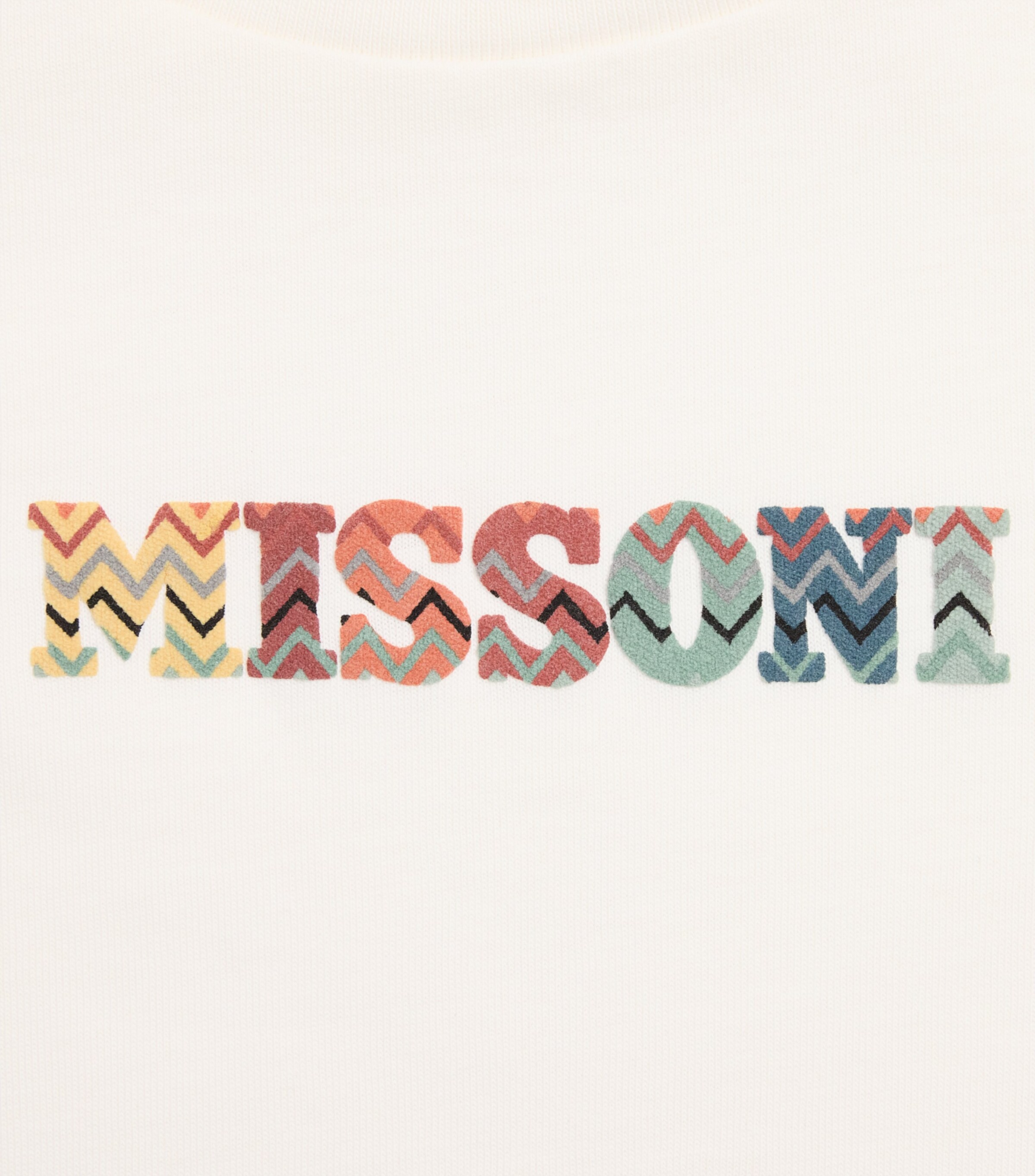 Missoni Kids Cotton Logo T-Shirt (4-14 Years) Ivory Image 3