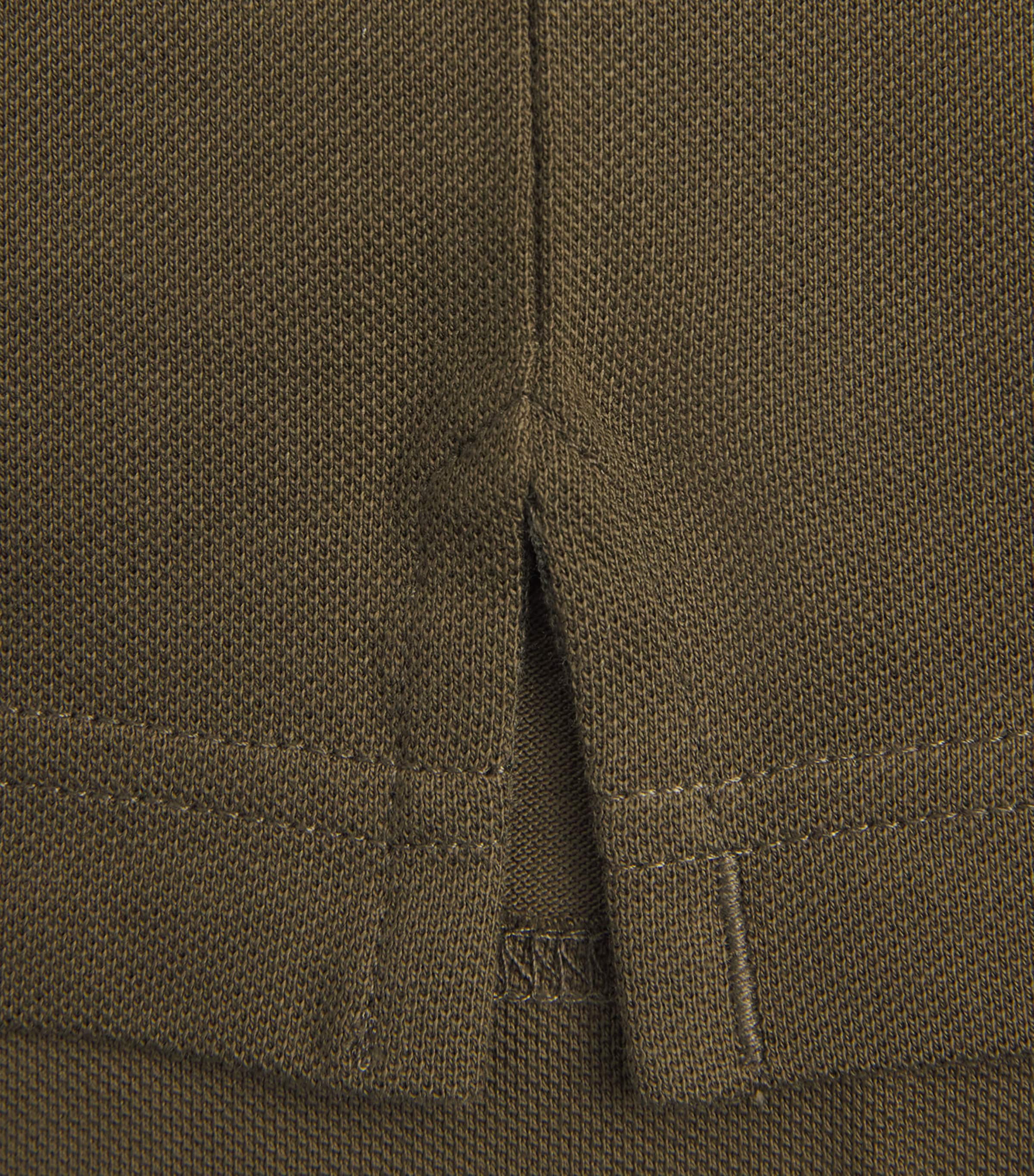 Sunspel Mens Supima Cotton Polo Shirt Loden Green Image 6