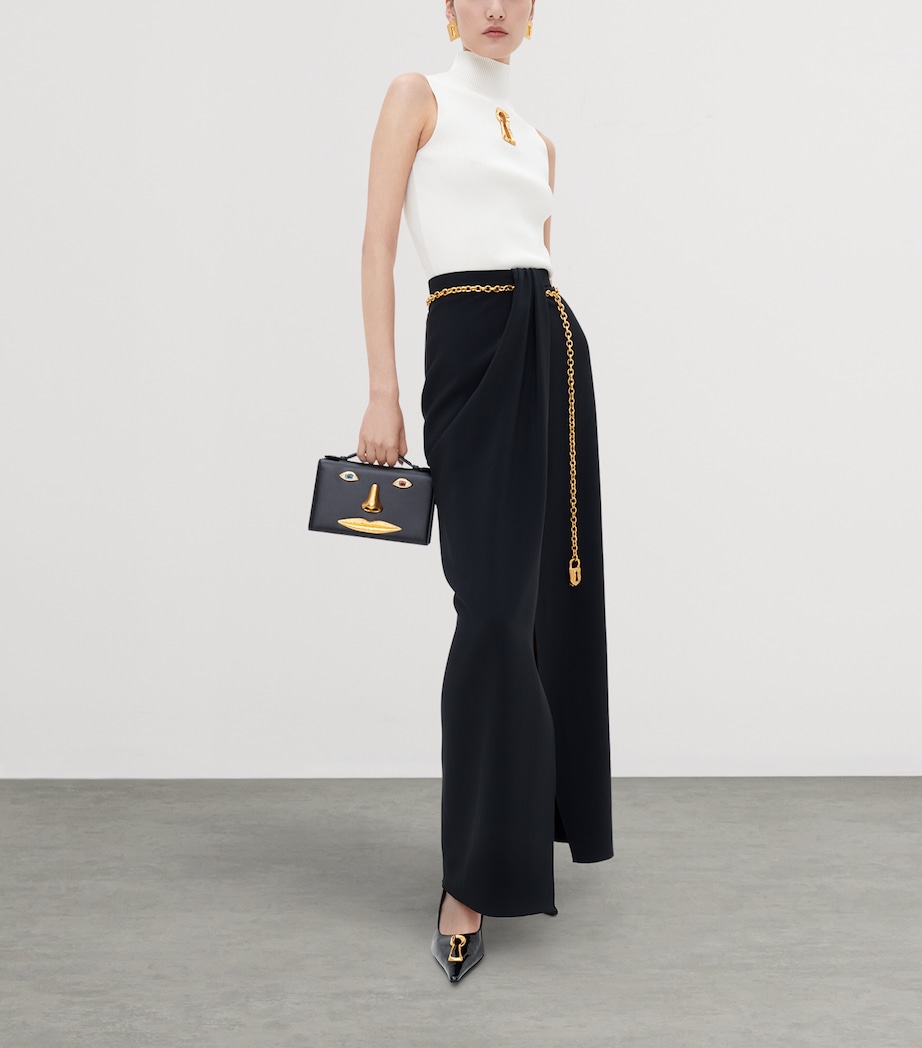 Schiaparelli Womens Keyhole Sleeveless Sweater Ecru Image 2