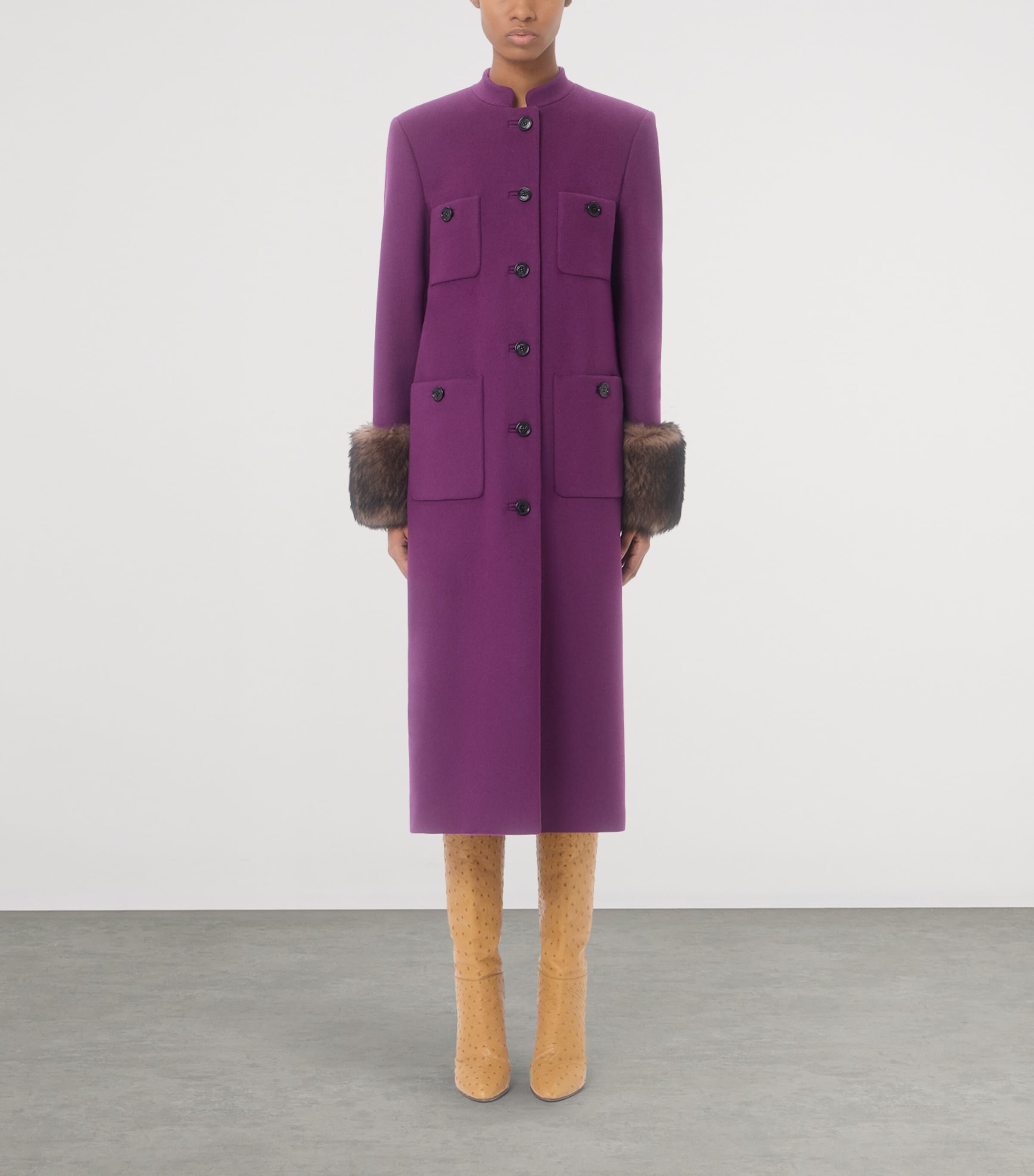 Valentino Womens Virgin Wool-Cashmere Coat Image 3