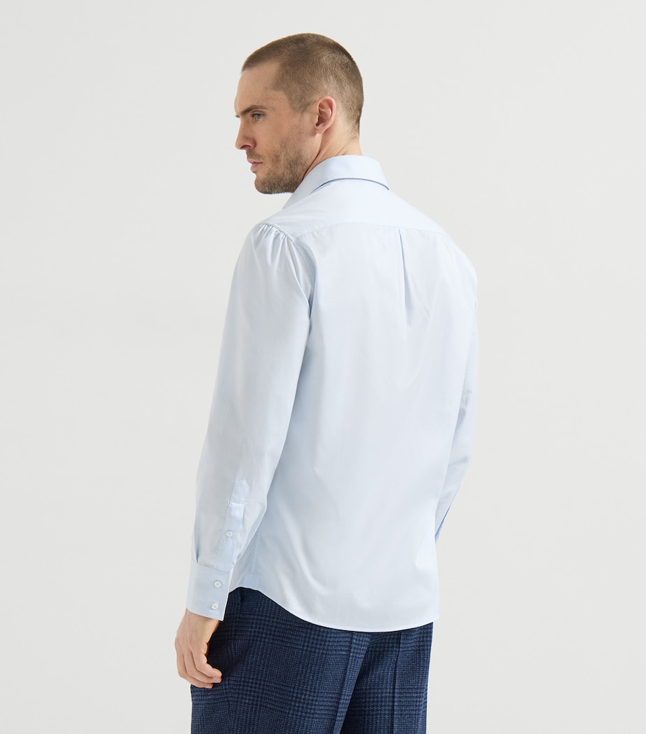 Brunello Cucinelli Mens Cotton Twill Shirt Image 3