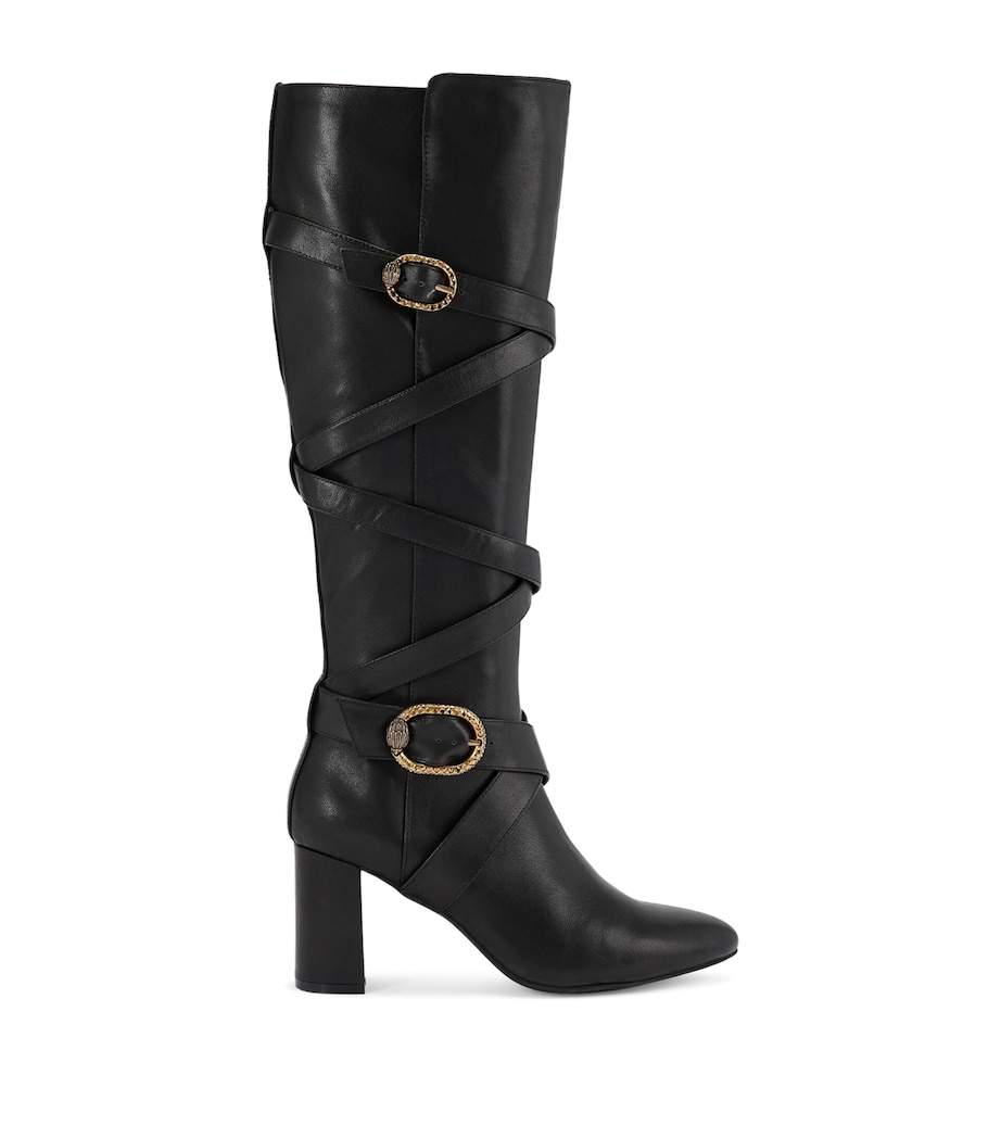 Leather Mayfair Knee-High Boots 80 BLACK Image 1
