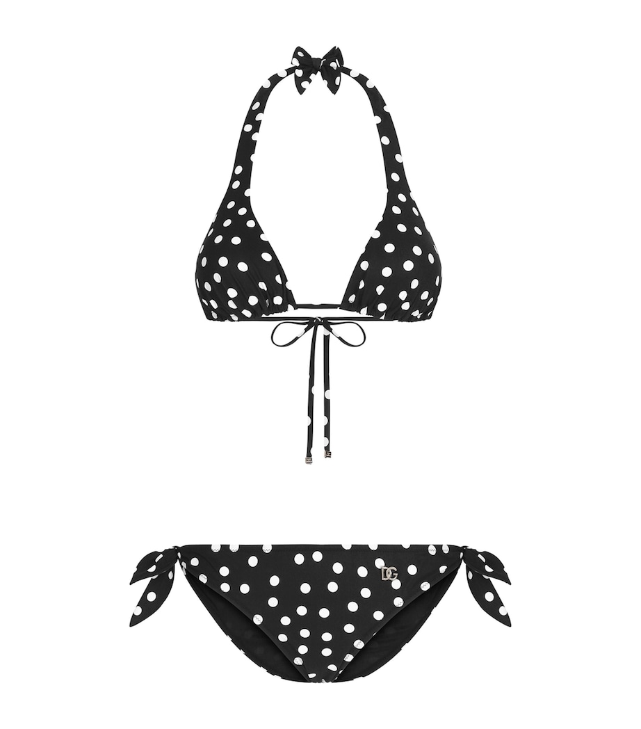 Polka-Dot DG Logo Bikini HNBDW-POIS BIANCO FD Image 1
