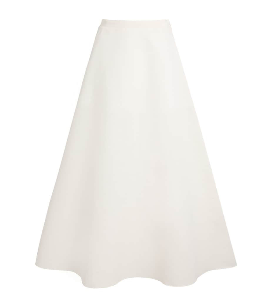 FFORME Womens Cotton-Silk Deeta Maxi Skirt Chalk Image 1