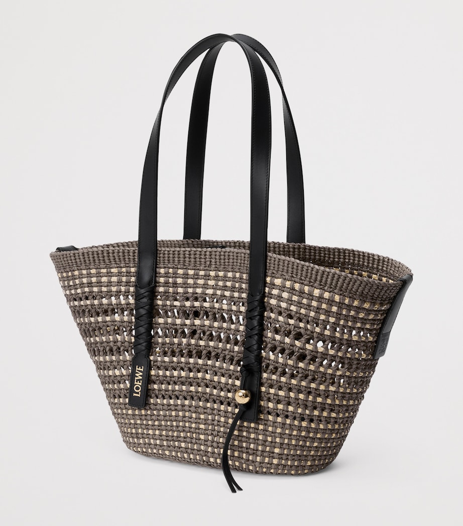 LOEWE x Paula’s Ibiza Medium Braid Basket Bag Khaki/natural Image 3