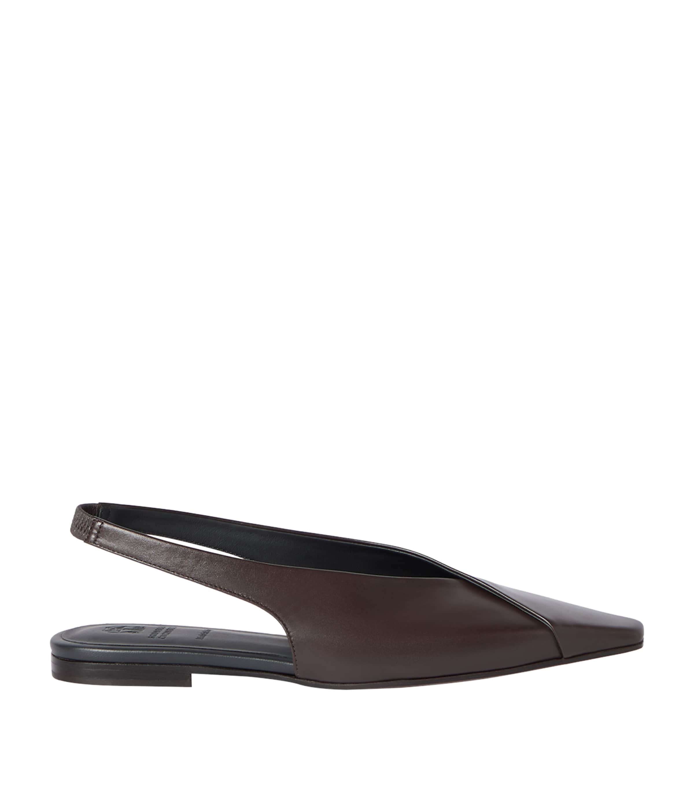Brunello Cucinelli Leather Slingback Flats Image 1