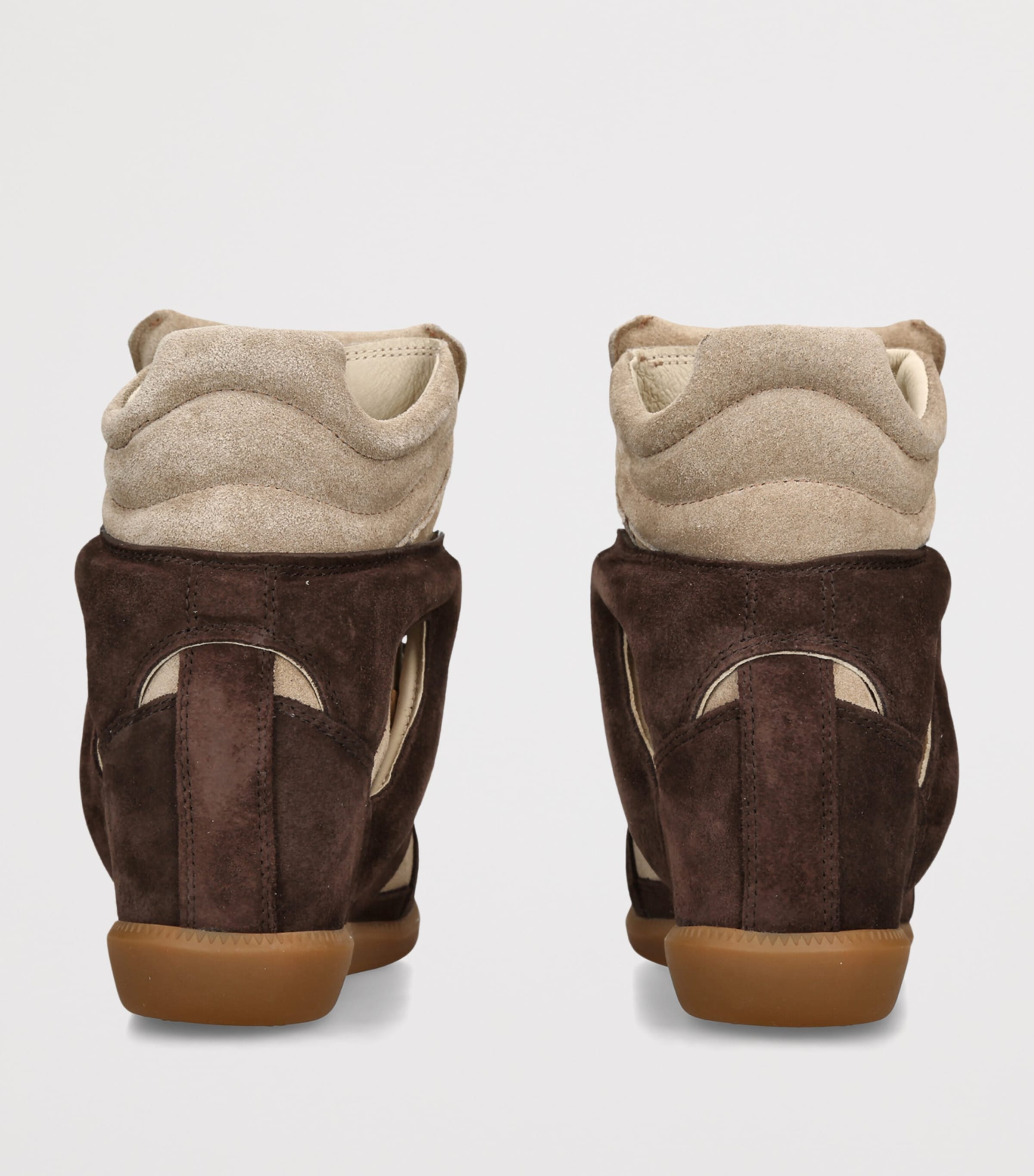 Isabel Marant Suede Bekett Wedge Sneakers 50 Brown/oth Image 4