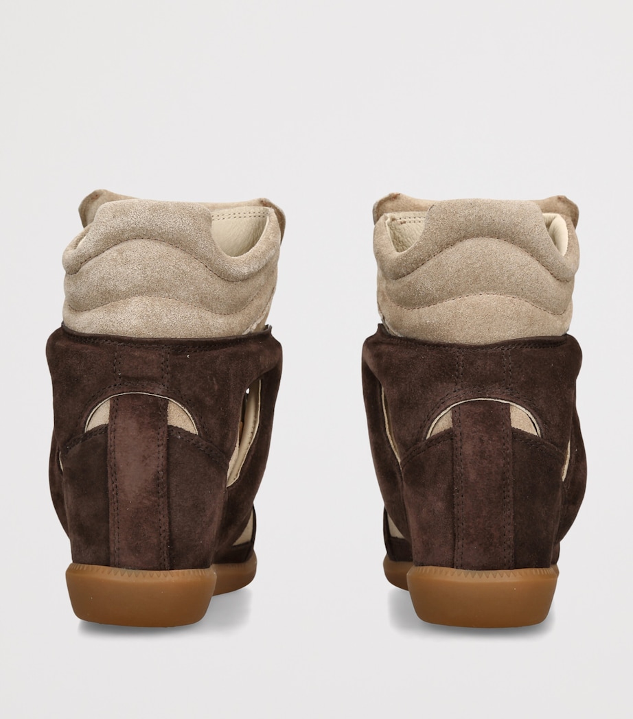Isabel Marant Suede Bekett Wedge Sneakers 50 Brown/oth Image 4