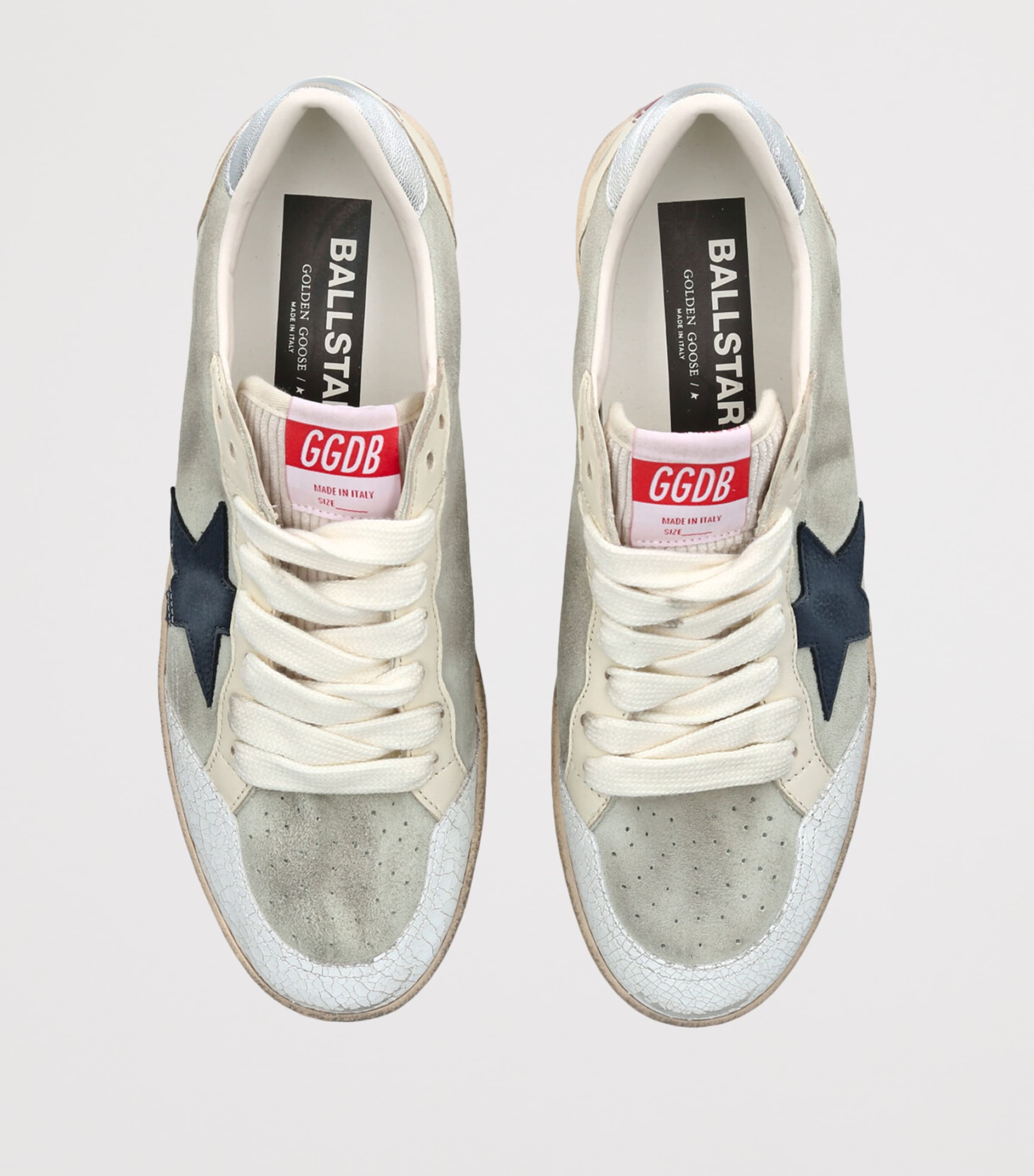 Golden Goose Suede Ball Star Sneakers White/comb Image 4