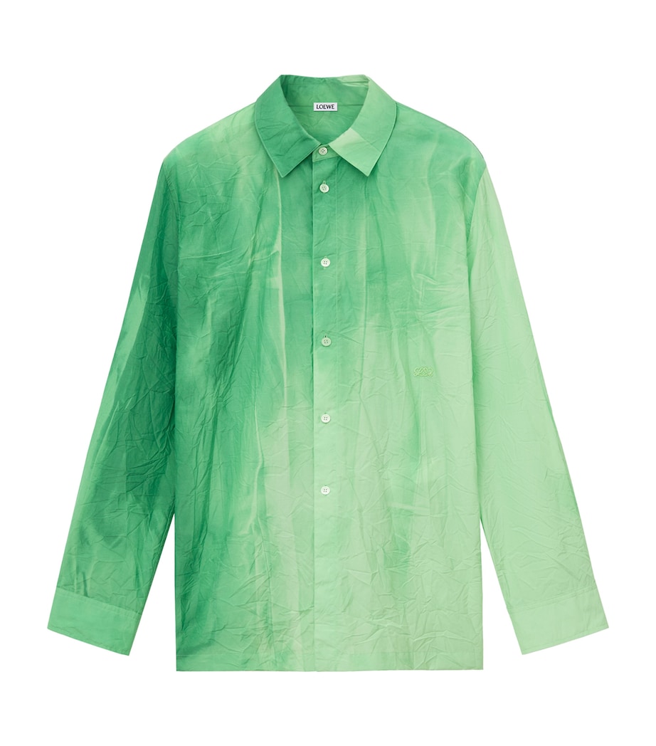 LOEWE Womens Cotton-Blend Gradient Shirt Green Image 1