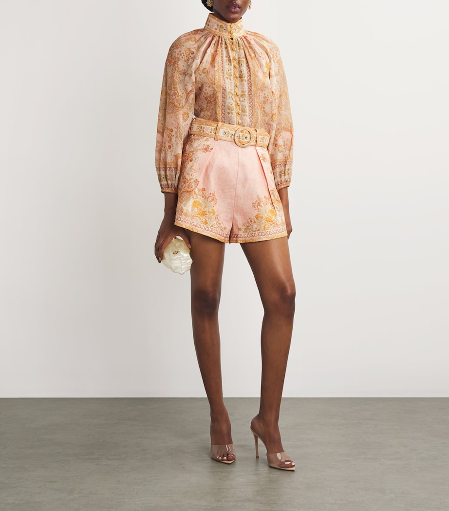 Ramie Acacia Billow Blouse CREAM/PINK MULTI Image 2