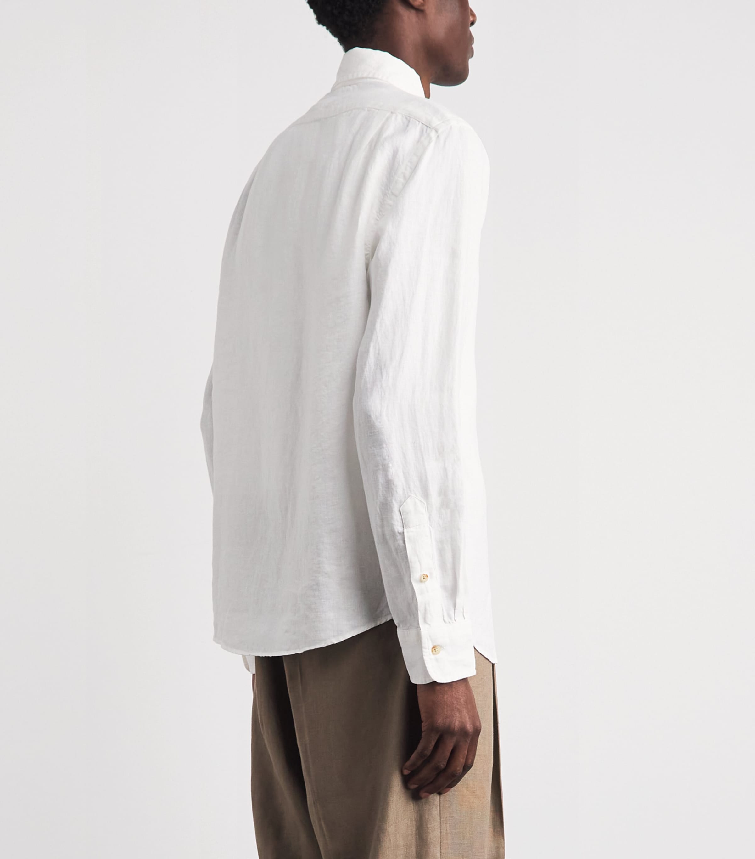 Polo Ralph Lauren Mens Linen Polo Pony Shirt Ceramic White Image 5