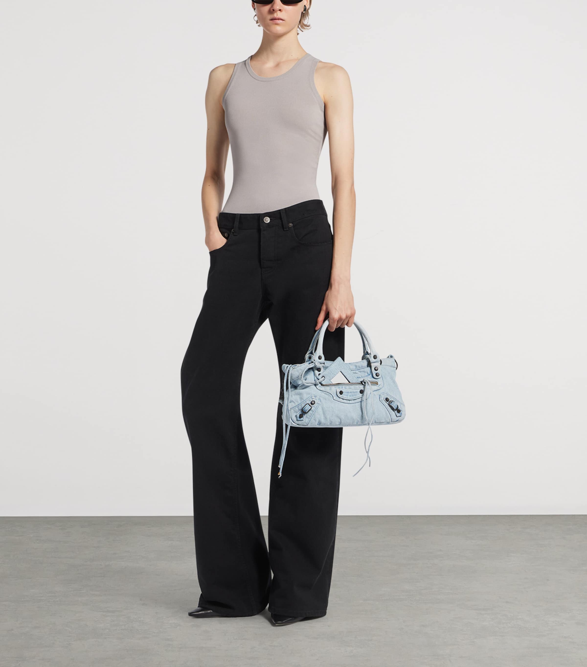 Balenciaga Denim Le City First Top-Handle Bag Image 2