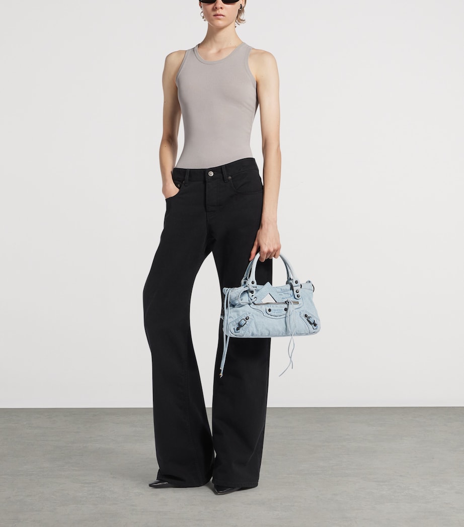 Balenciaga Denim Le City First Top-Handle Bag Image 2