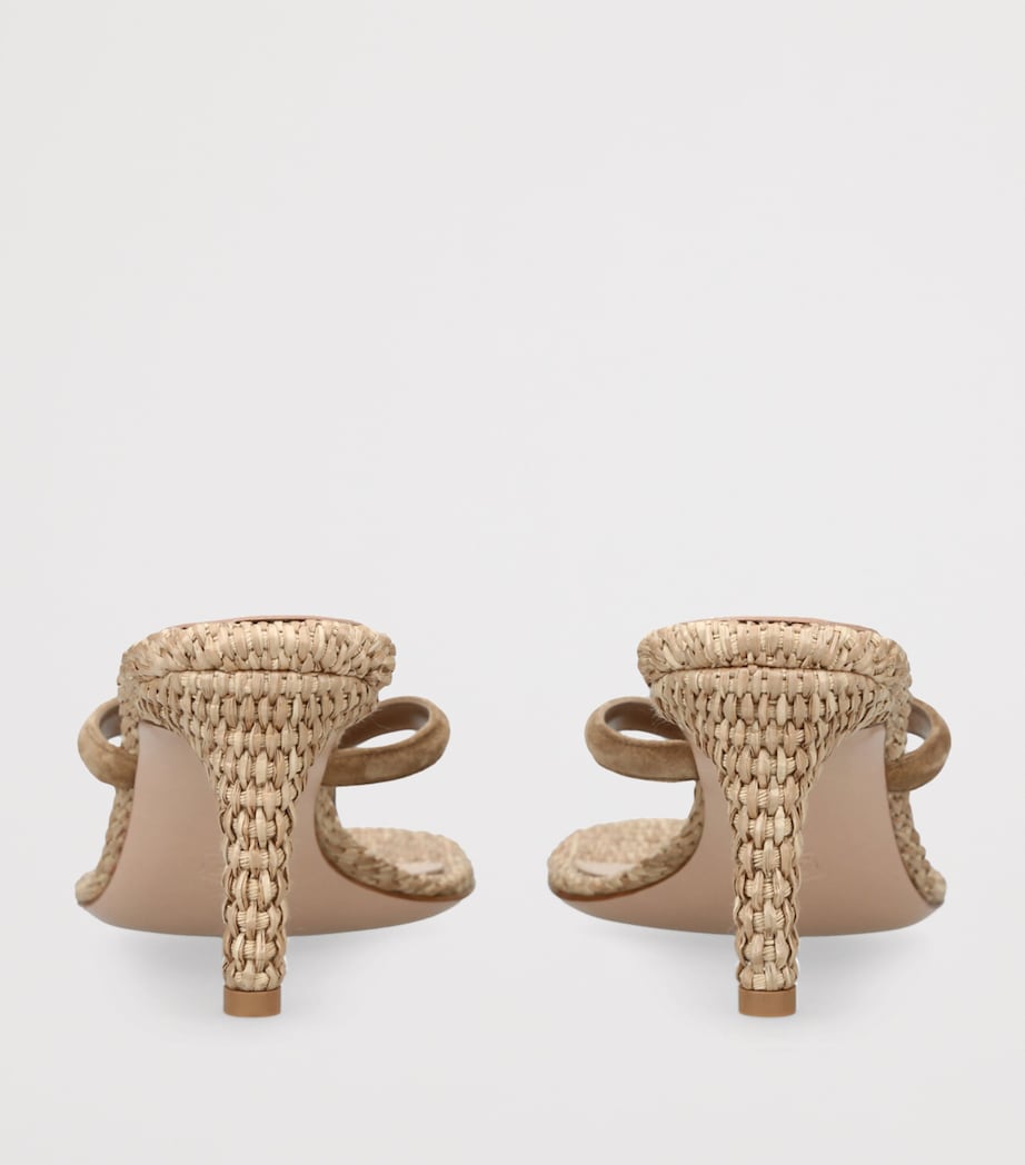 Raffia Calypso Thong Sandals 45 CAMEL Image 2