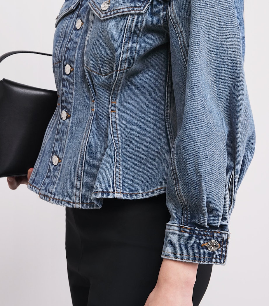 FRAME Womens Nipped Denim Jacket Umb Ria Image 3