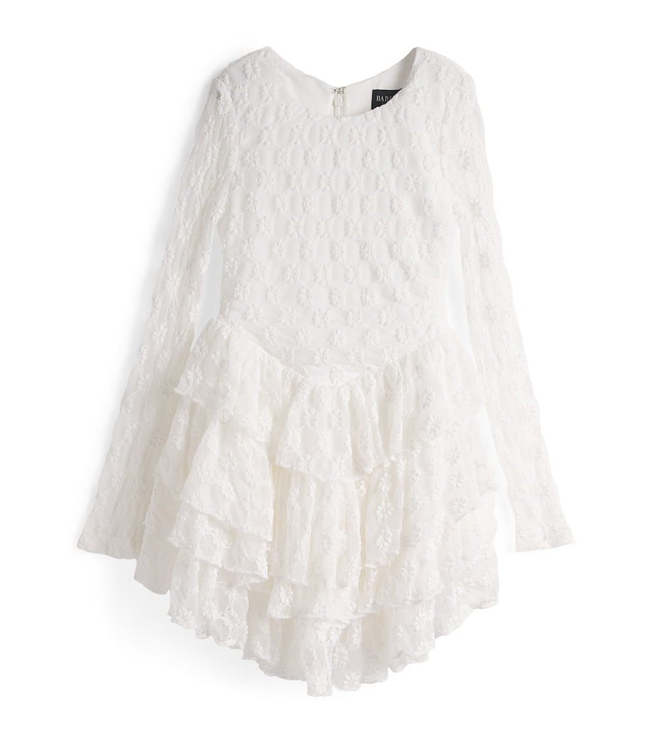 Bardot Junior Lace Ruffled Andi Dress (4-14 Years) Orchid Wht Image 1