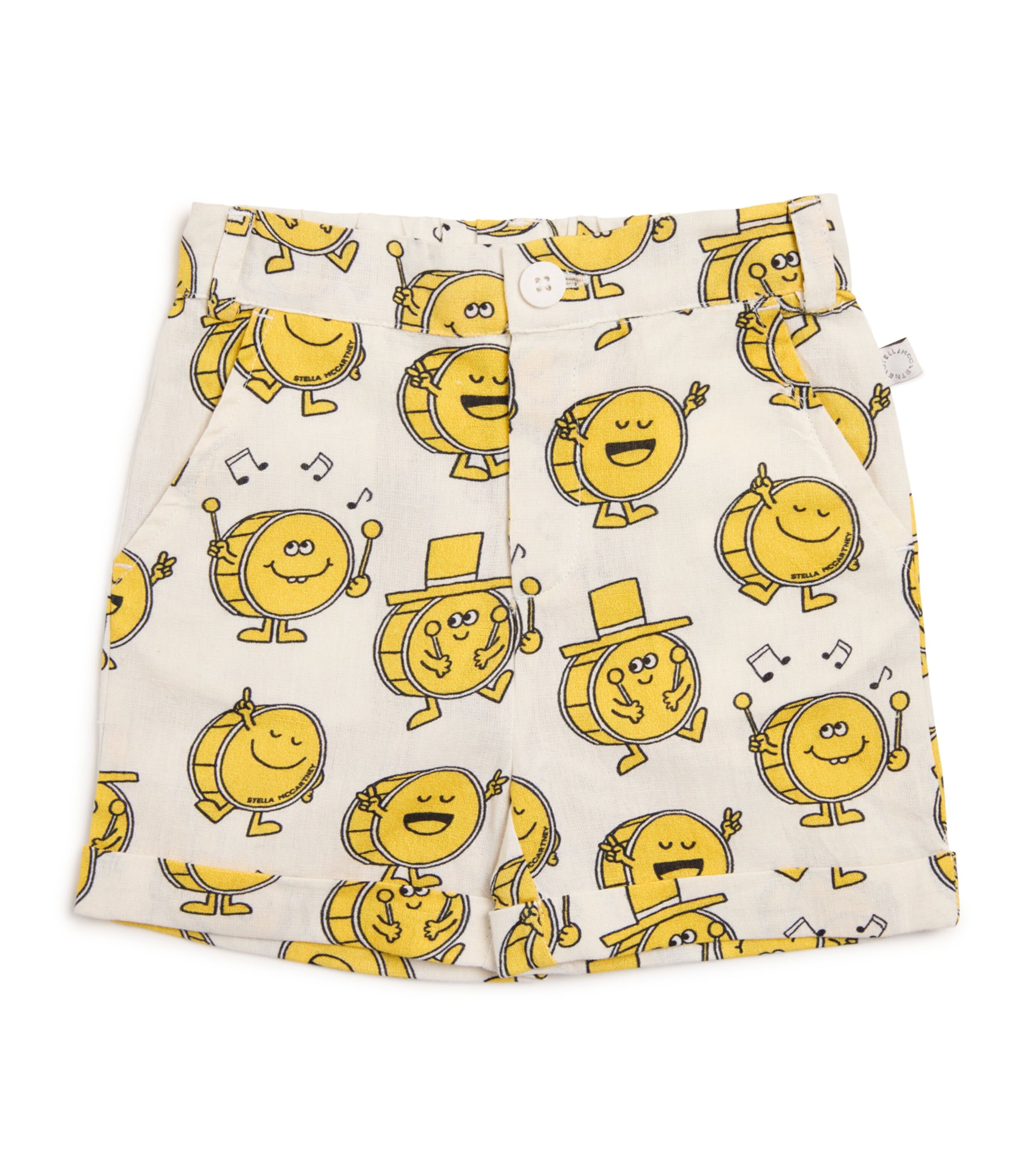 Stella McCartney Kids Organic Cotton-Linen Printed Shorts (3-36 Months) Image 1