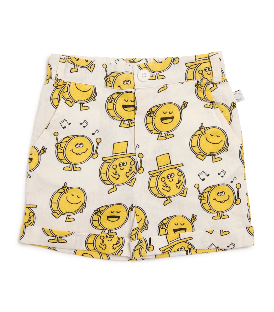 Stella McCartney Kids Organic Cotton-Linen Printed Shorts (3-36 Months) Image 1