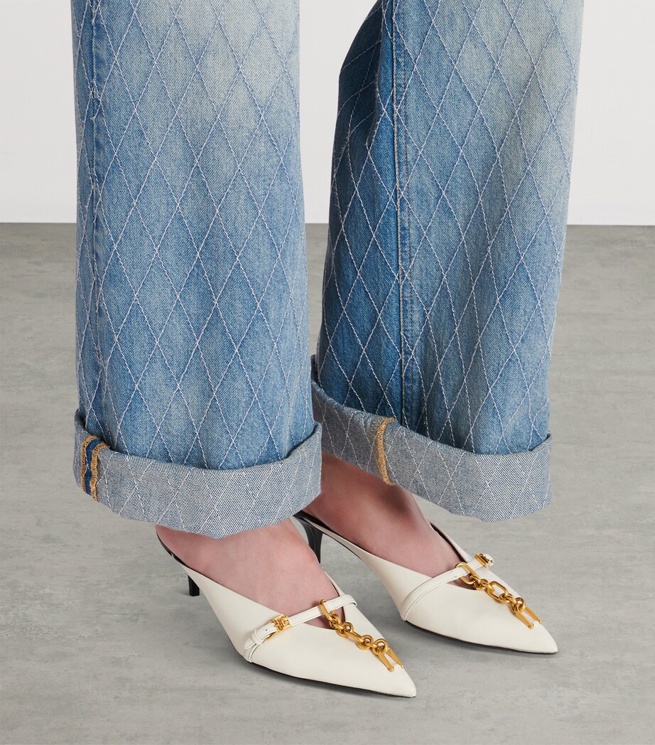 Leather Sync Mules 50 0AI IVOIRE Image 5