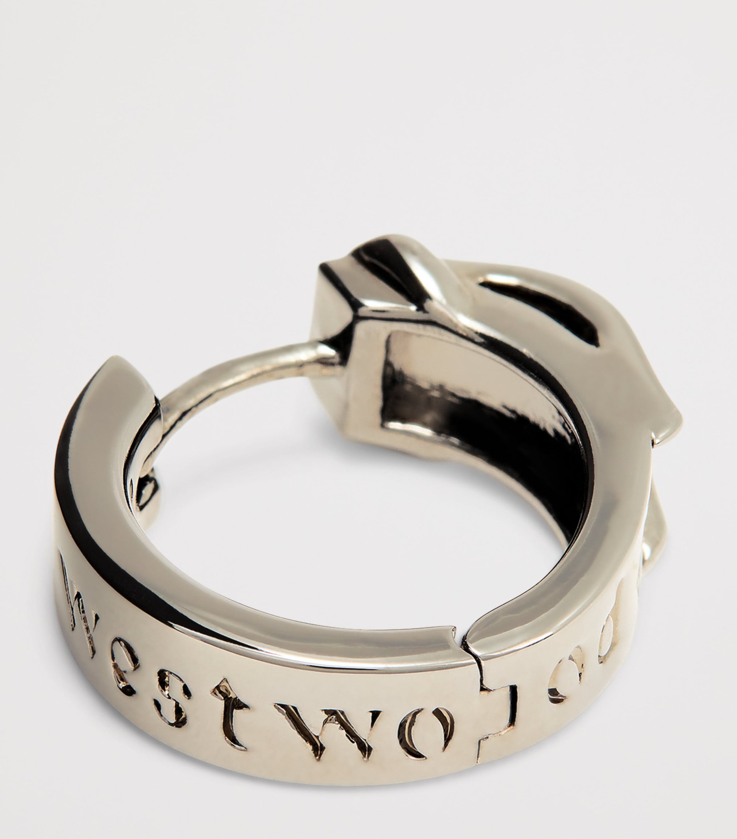 Vivienne Westwood Bobby Single Hoop Earring Ruthenium Image 5
