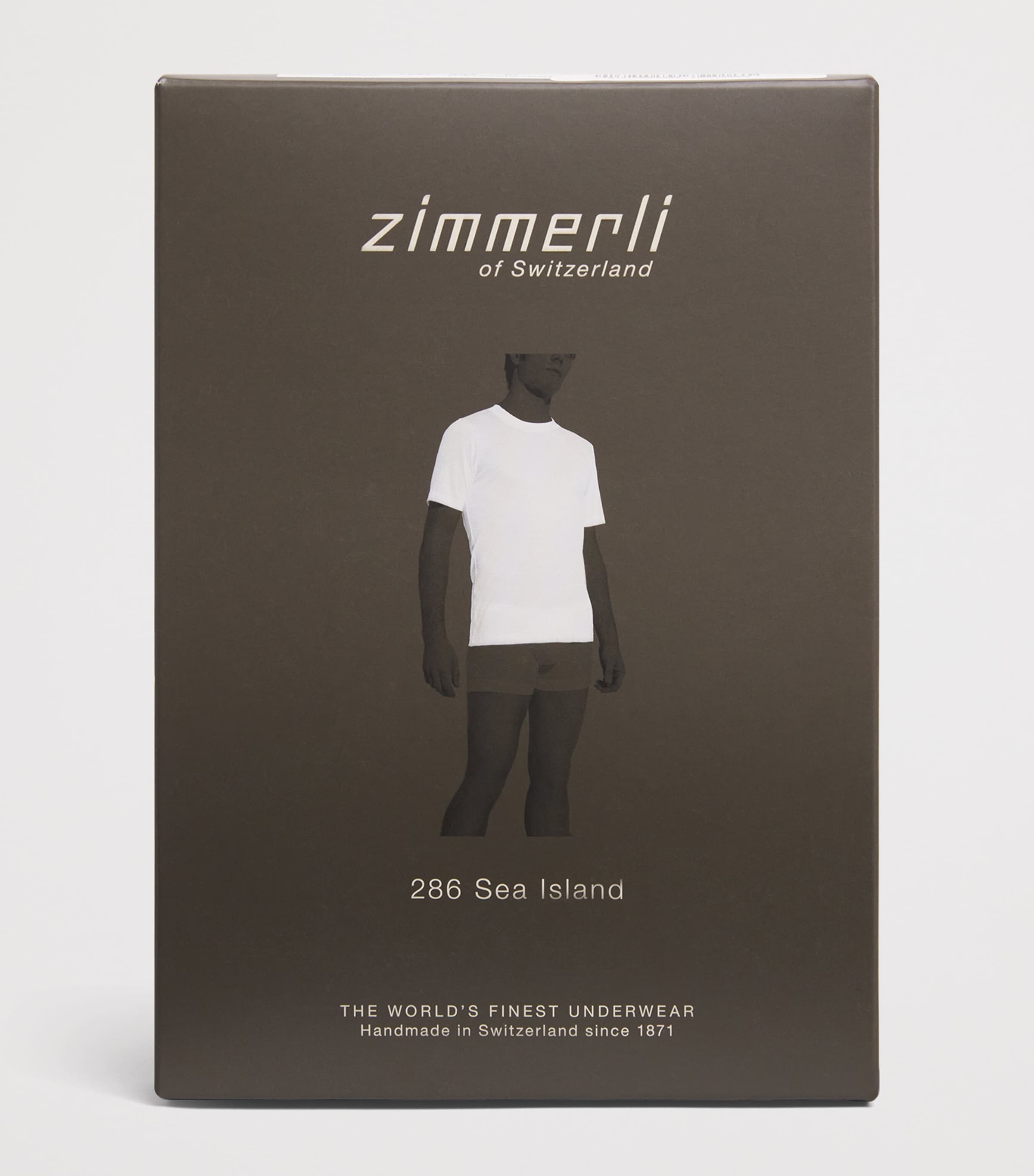 Zimmerli Mens 286 Sea Island T-Shirt Grey Blue Image 5