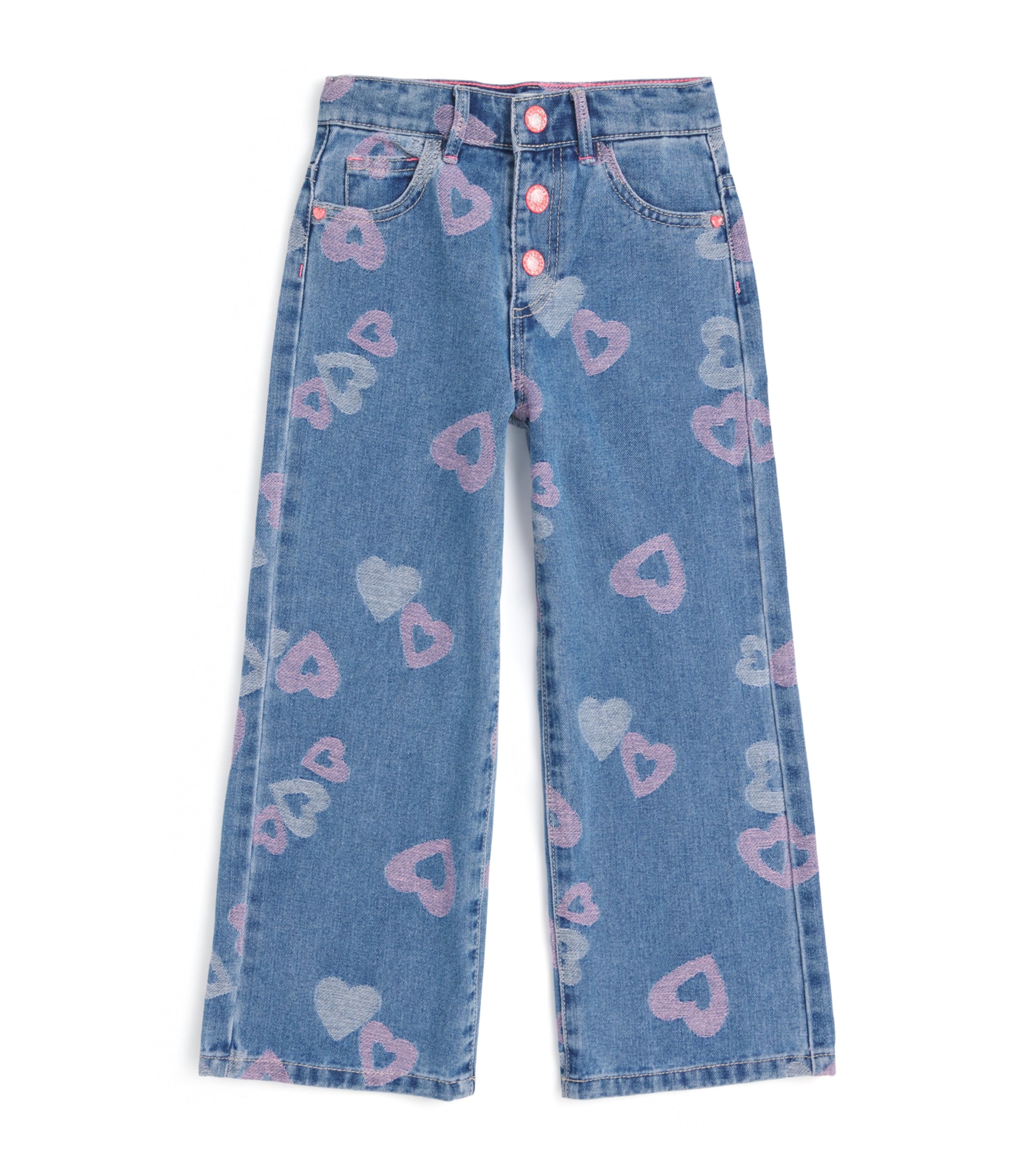 Jacquard Heart Jeans (2-12 Years) Z10DENIM BLUE Image 1