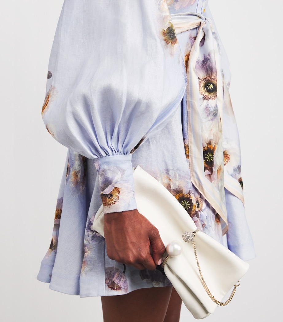 Linen Hypnotic Mini Dress LILAC POPPY Image 5