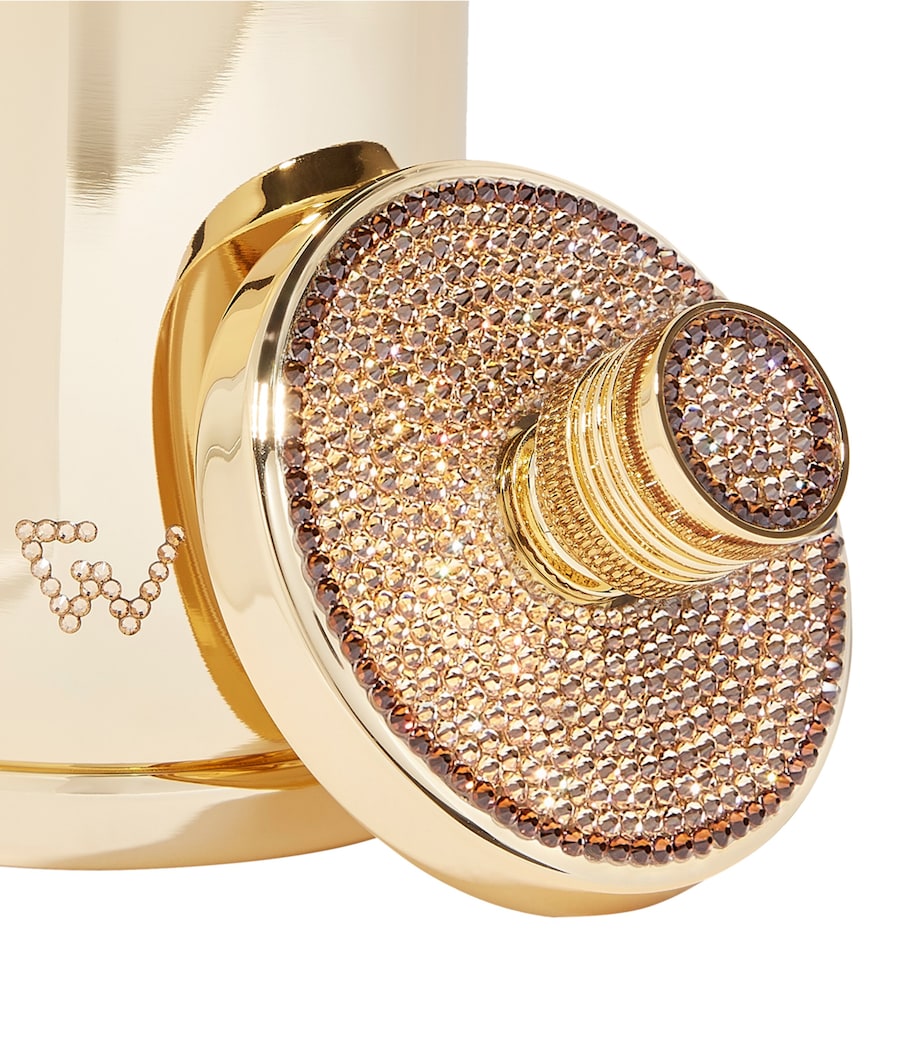Cylinder Swarovski Crystal Gold-Plated Cotton Bud Jar GOLD Image 2