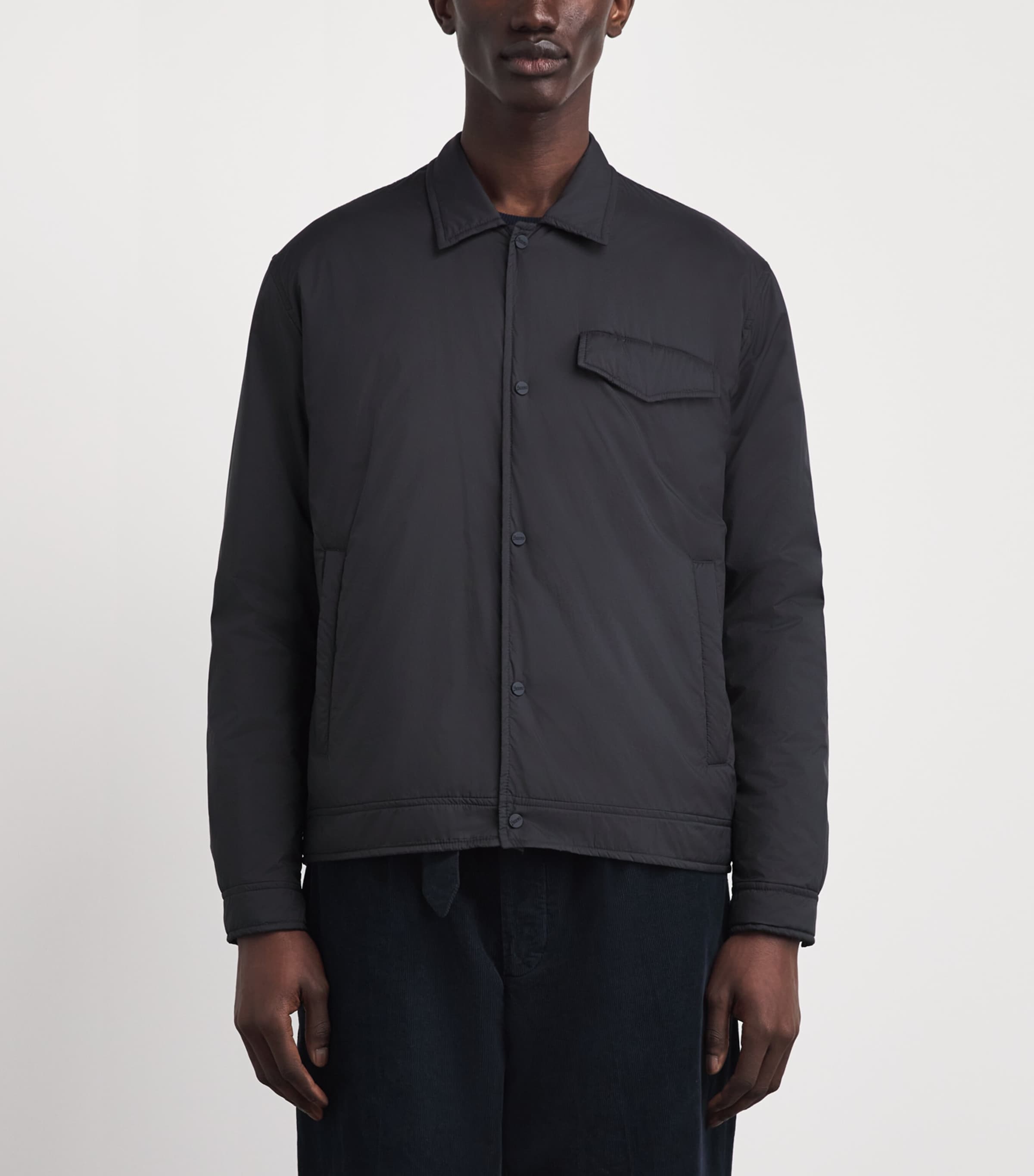 Chest-Pocket Bomber Jacket BLUE 9200 Image 4