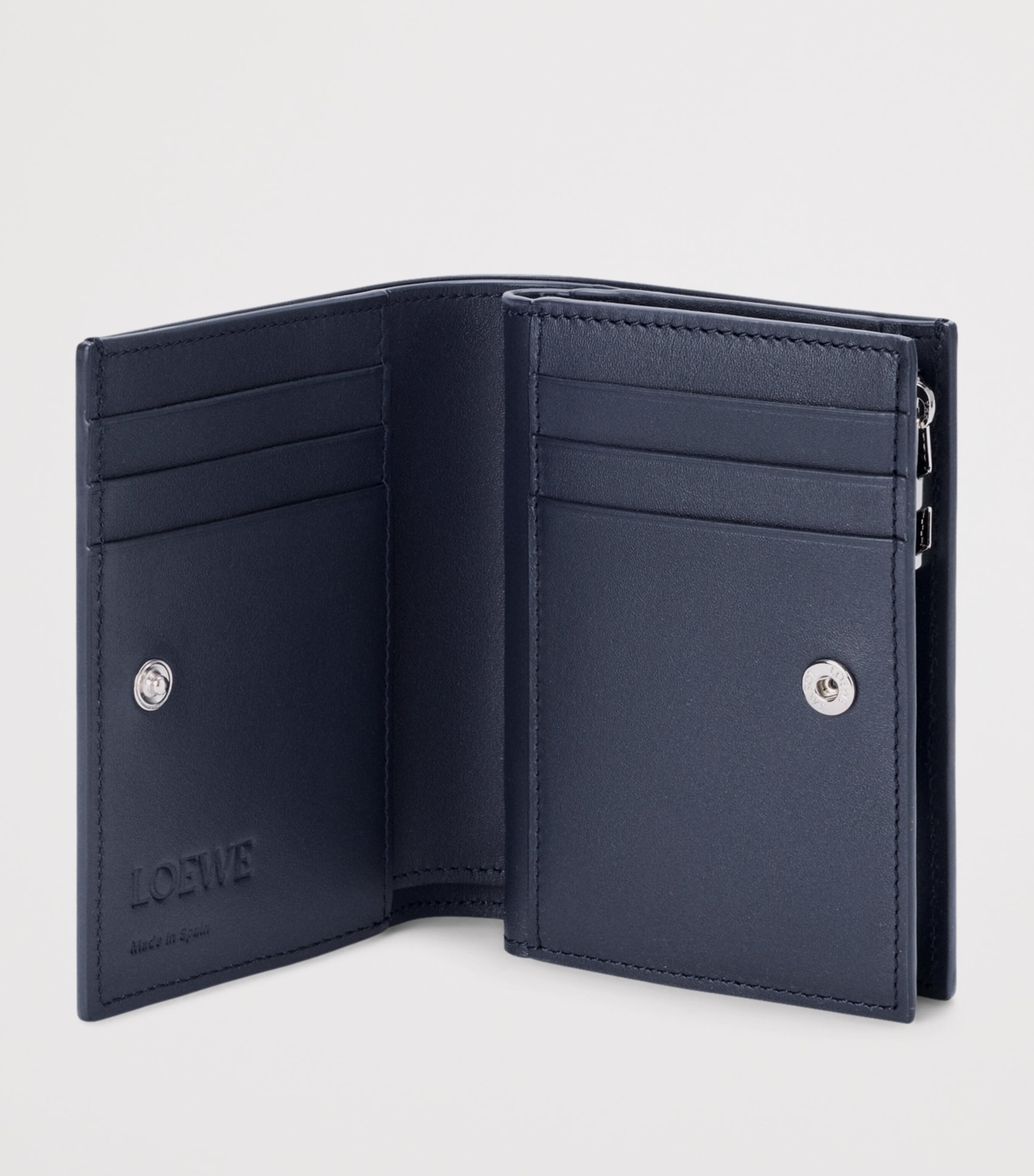 LOEWE Leather Anagram Compact Wallet Deep Navy Image 2