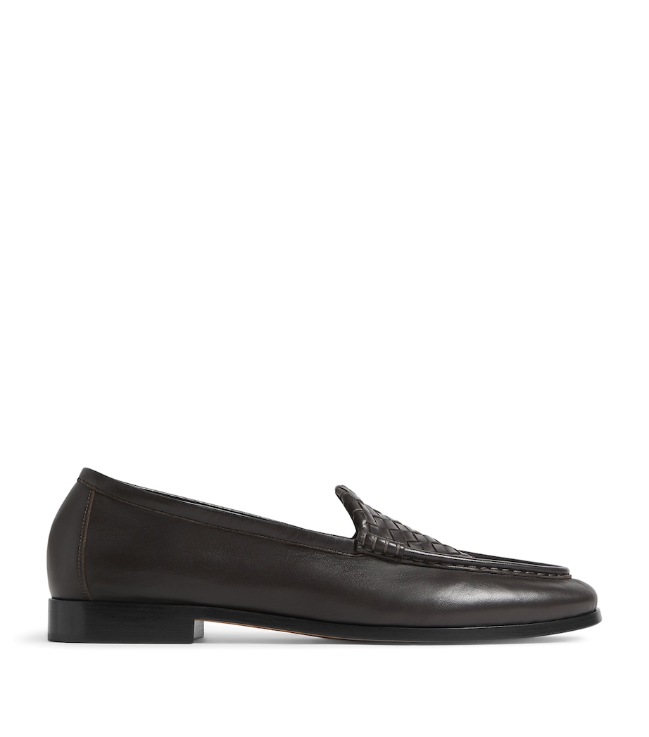 Bottega Veneta Leather Intrecciato Loafers Image 1