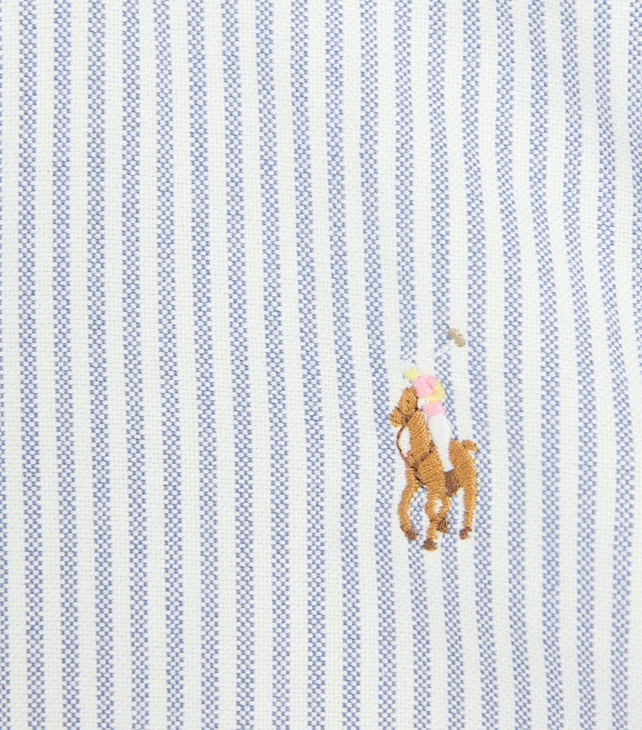 Ralph Lauren Kids Cotton Stripe Shirt Dress (8-16 Years) Bsr Blue/white Image 3
