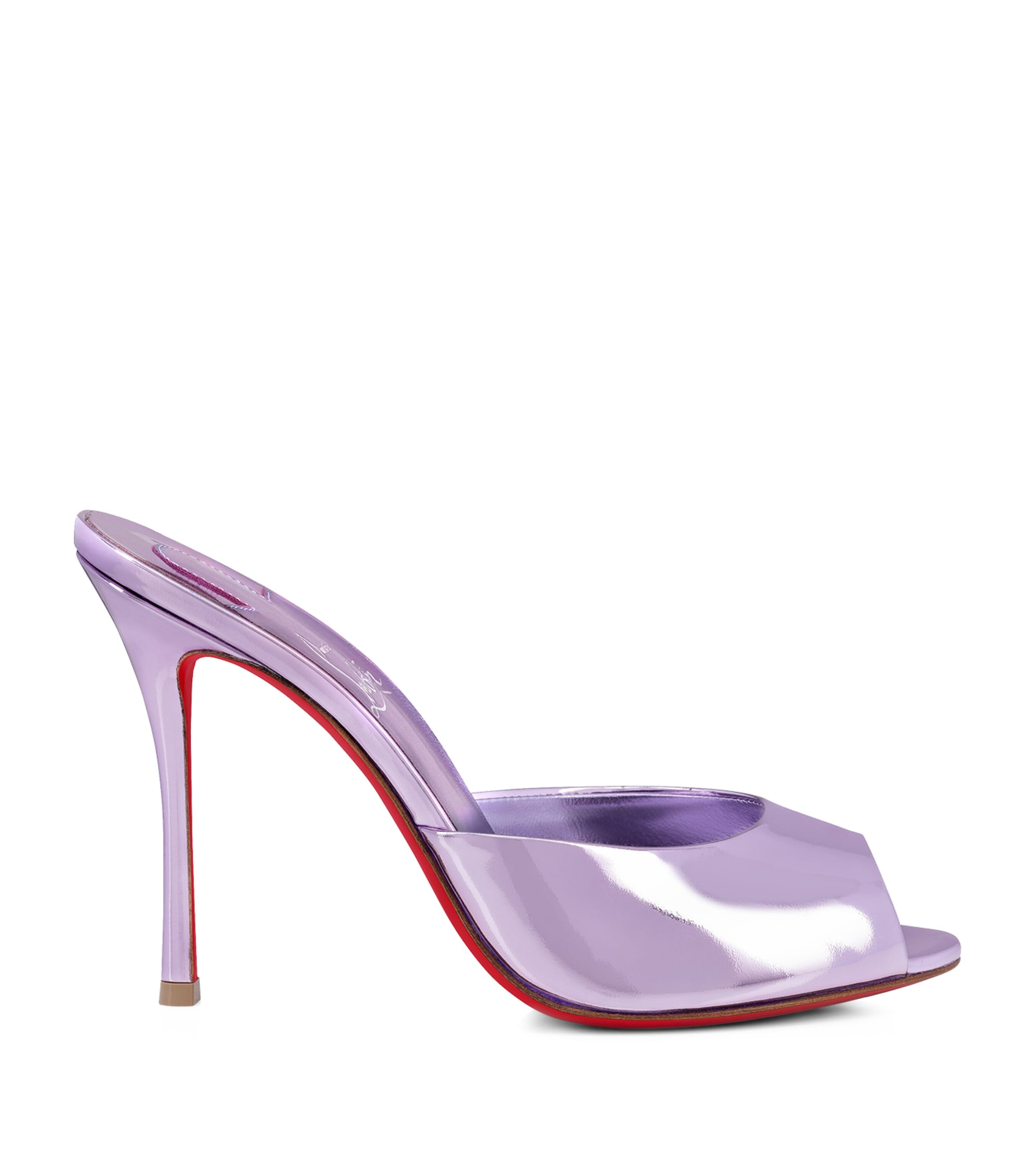 Shop Christian Louboutin Me Dolly Leather Mules 100 In Purple