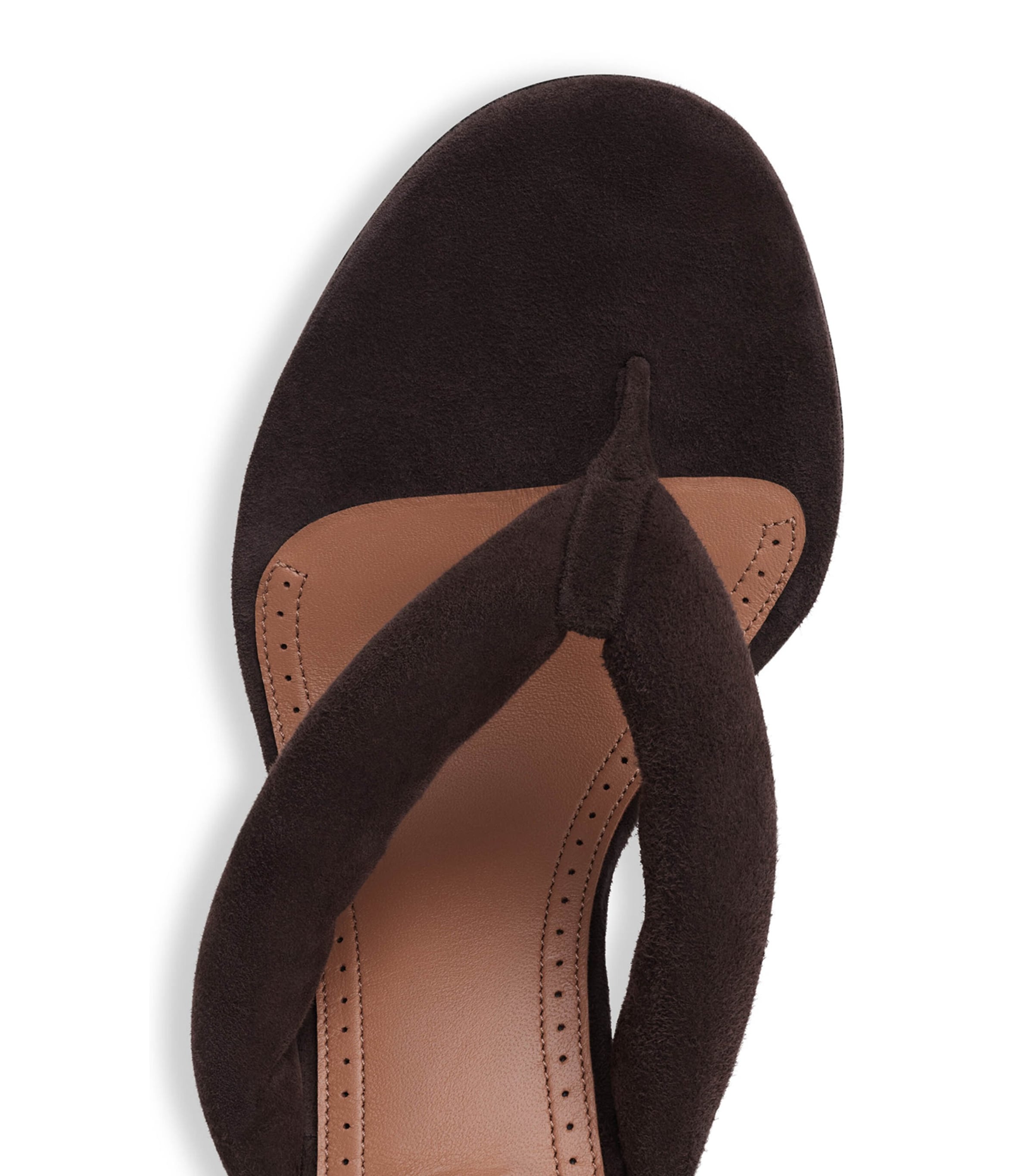 Alaïa Suede Thong Mules 90 Dark Brown Image 4